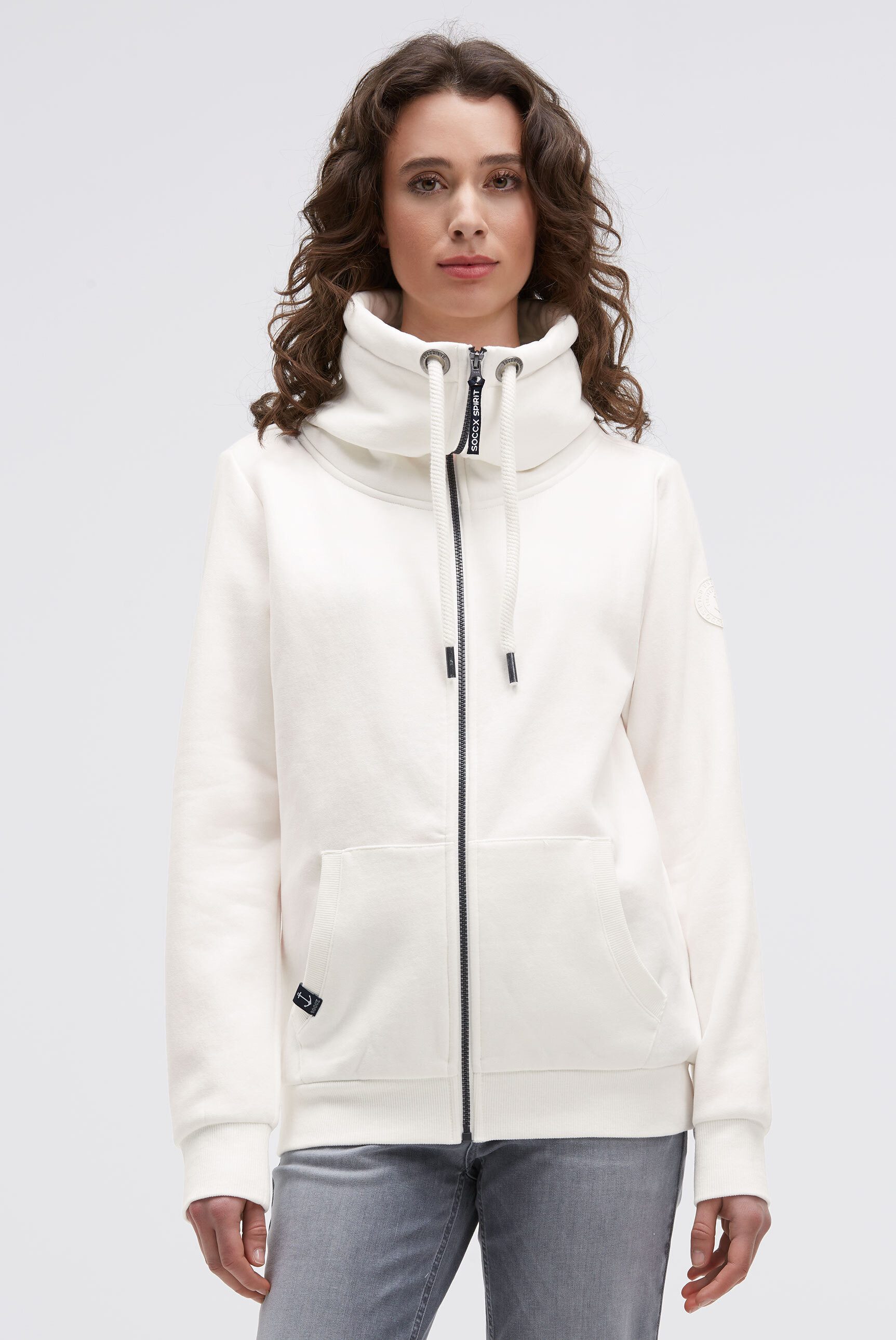 SOCCX Sweatjacke mit weicher Innenseite günstig online kaufen