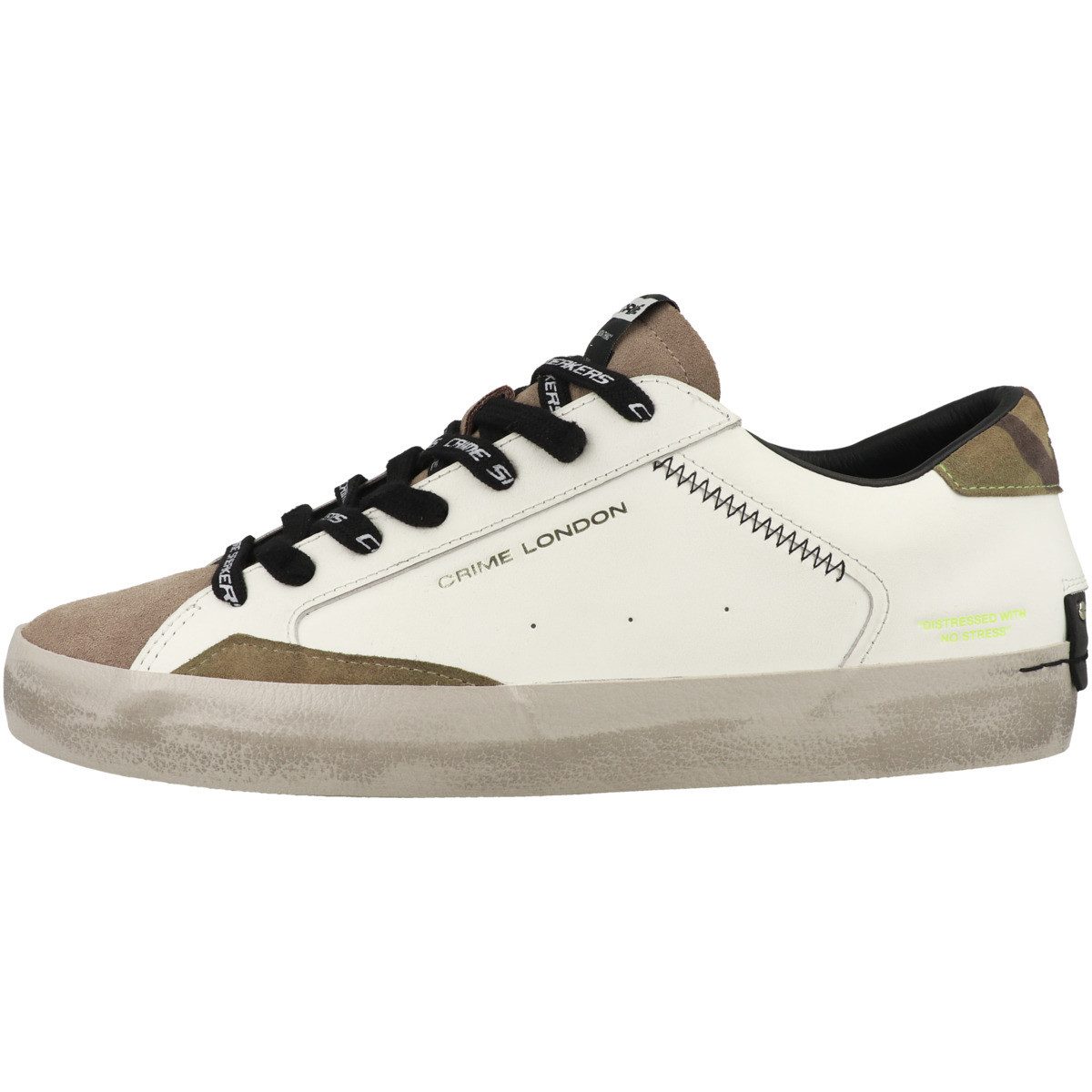 CRIME LONDON DISTRESSED Herren Sneaker Turnschuhe, Sportschuhe, Freizeitschuhe, Halbschuhe, Schnürschuhe
