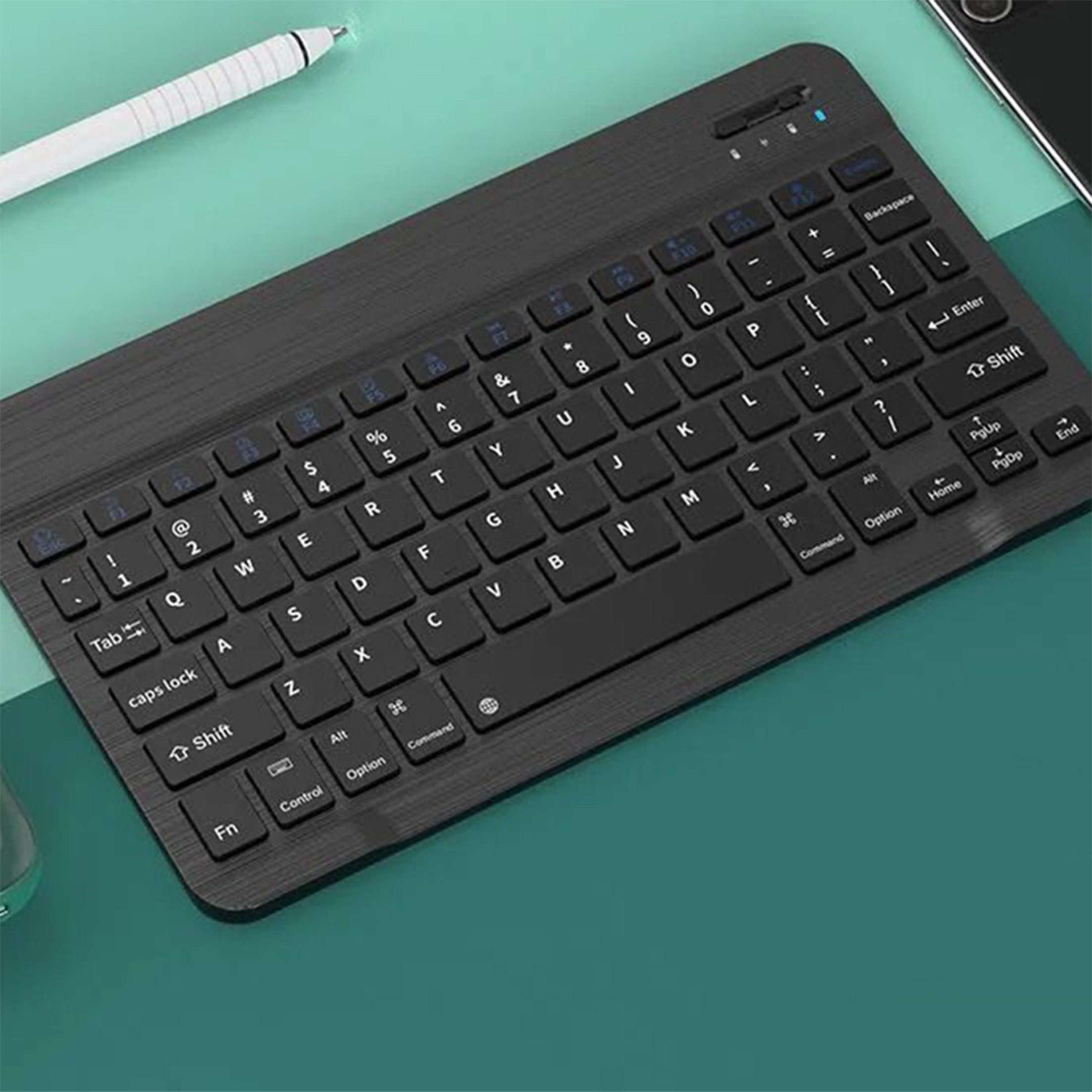 KINSI Bluetooth Tastatur Maus Set,ultraflach & geräuscharm,kabellos Tastatur- und Maus-Set, (Enthält Tastatur und Maus), 10 Zoll, für PC & Tablet