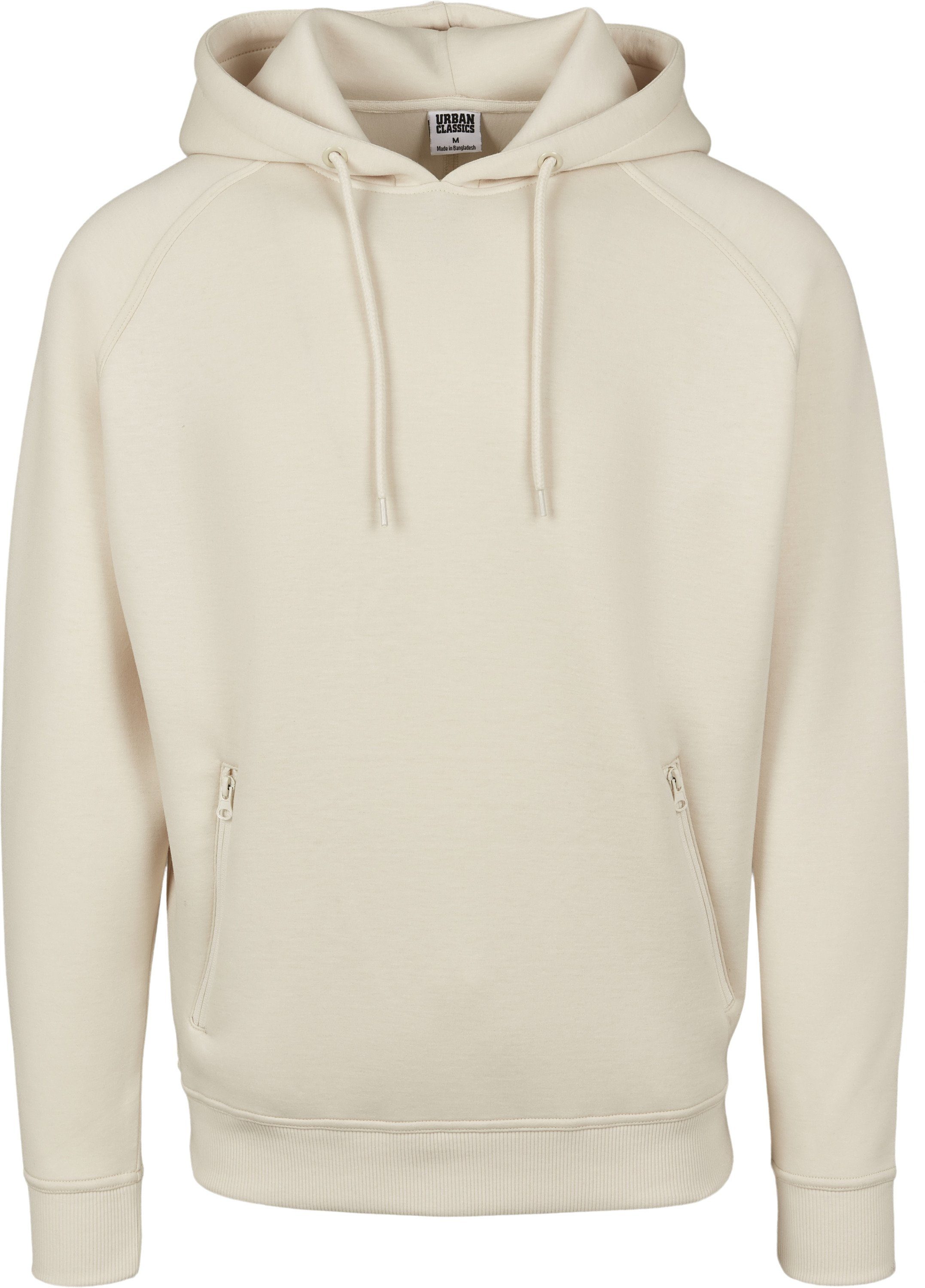 URBAN CLASSICS Sweater Herren Raglan (1-tlg) Zip Hoody Pocket sand