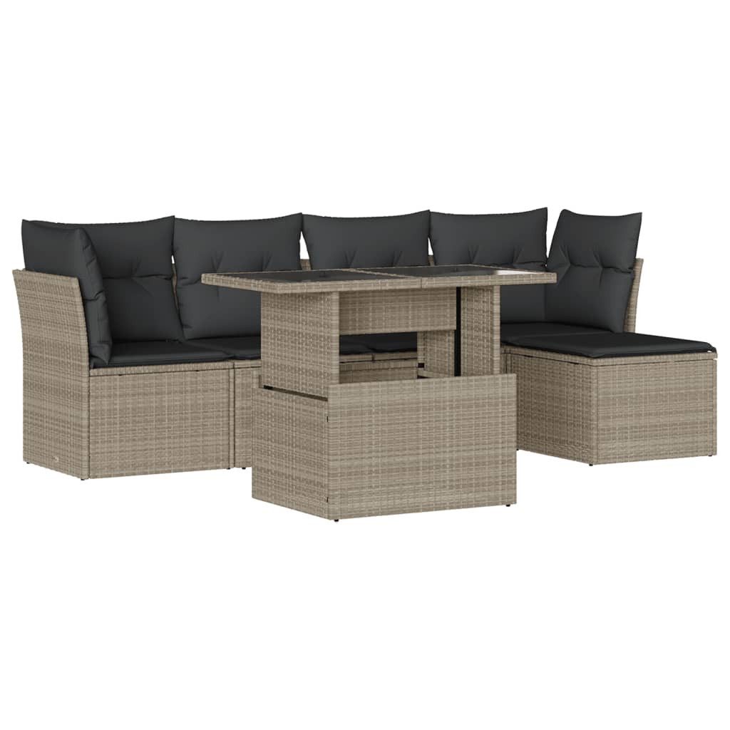 vidaXL Gartenlounge-Set 6-tlg. Garten-Sofagarnitur mit Kissen günstig online kaufen