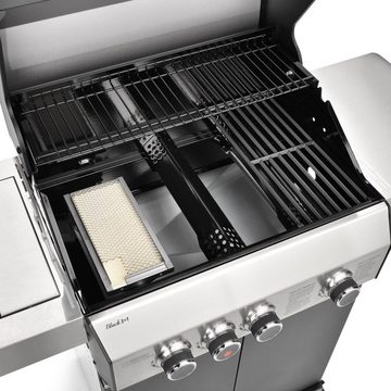 TAINO Gasgrill BLACK 3+1 + Drehspieß-Set, 1x Gasgrill, 1x Drehspieß, BxTxH: ca. 128 x 55 x 114 cm