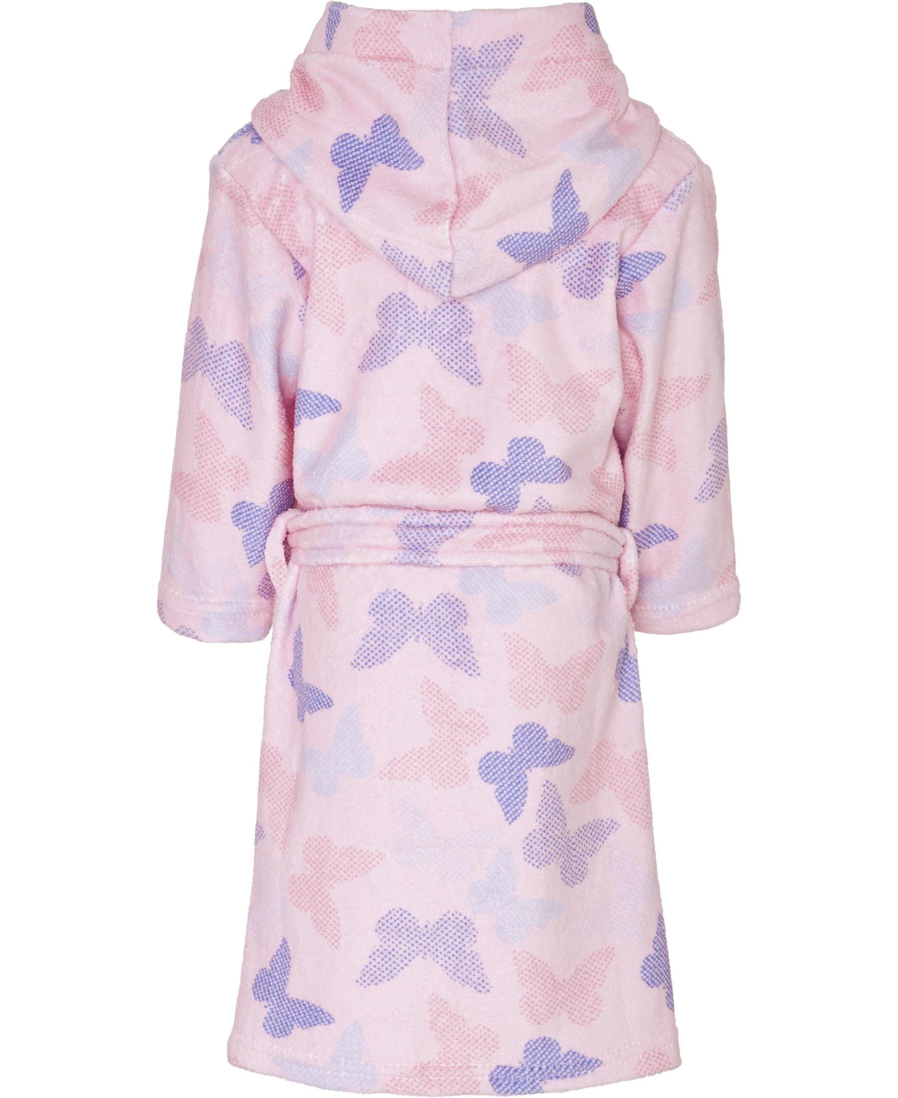Playshoes Kinderbademantel Fleece-Bademantel Schmetterlinge