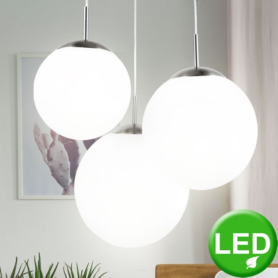 Decken Lampe Kugel-Design Leuchte Chrom blau Beleuchtung Schlaf Zimmer Küche