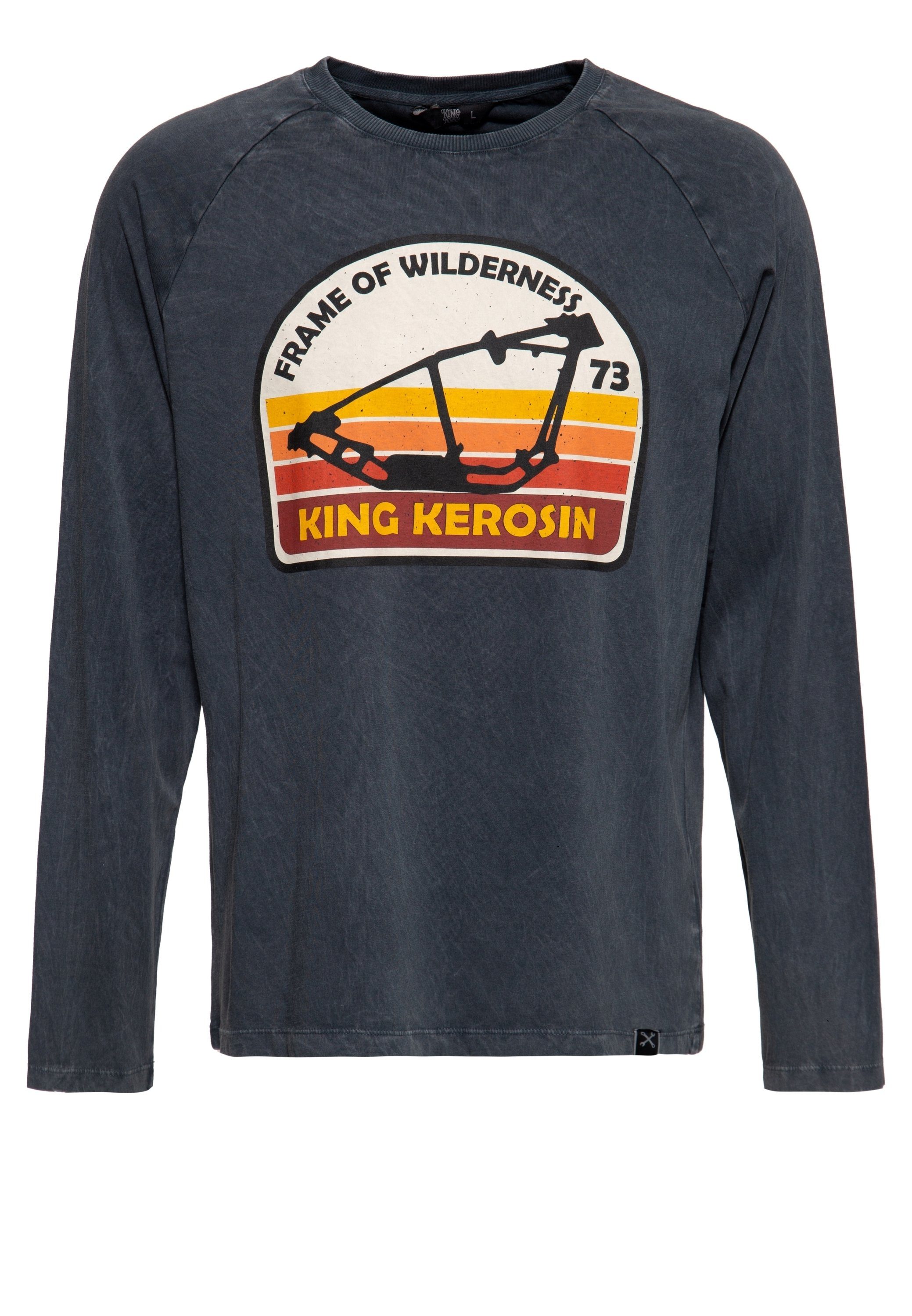 Herren Shirts KingKerosin Longsleeve Frame of Wilderness