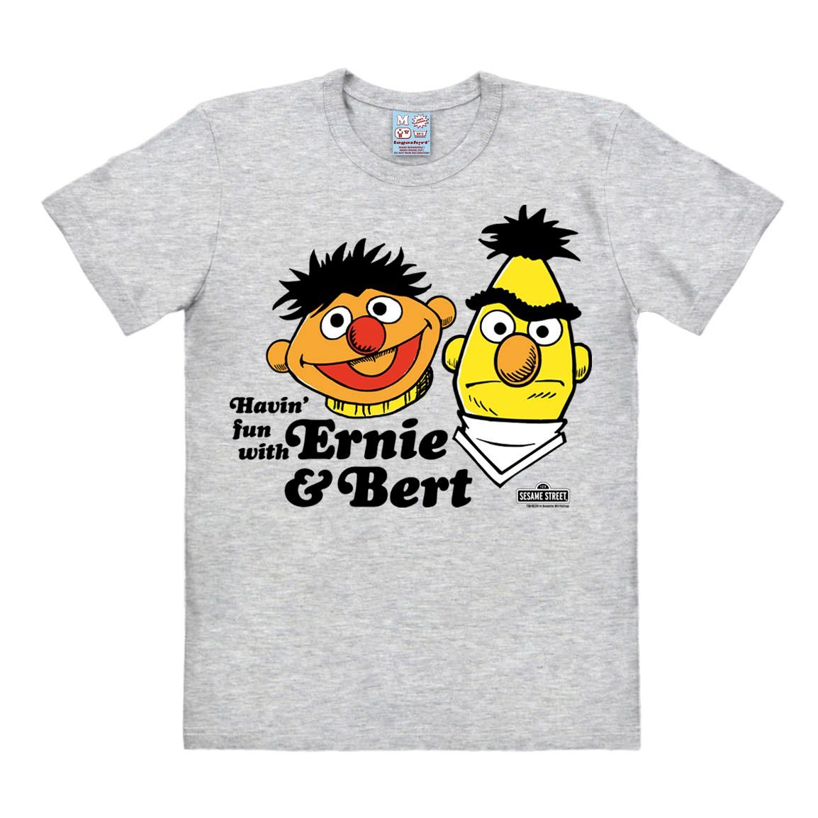 LOGOSHIRT T-Shirt Ernie & Bert - Havin`Fun mit Retro-Print