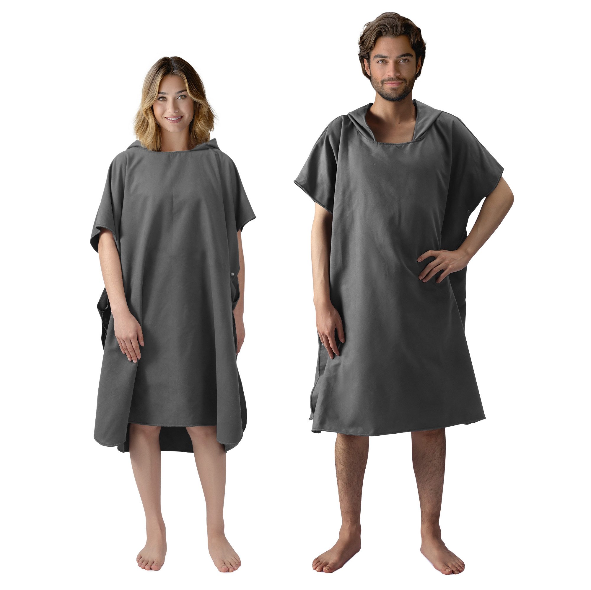 JEMIDI Bademantel Mikrofaser Bademantel Poncho für günstig online kaufen