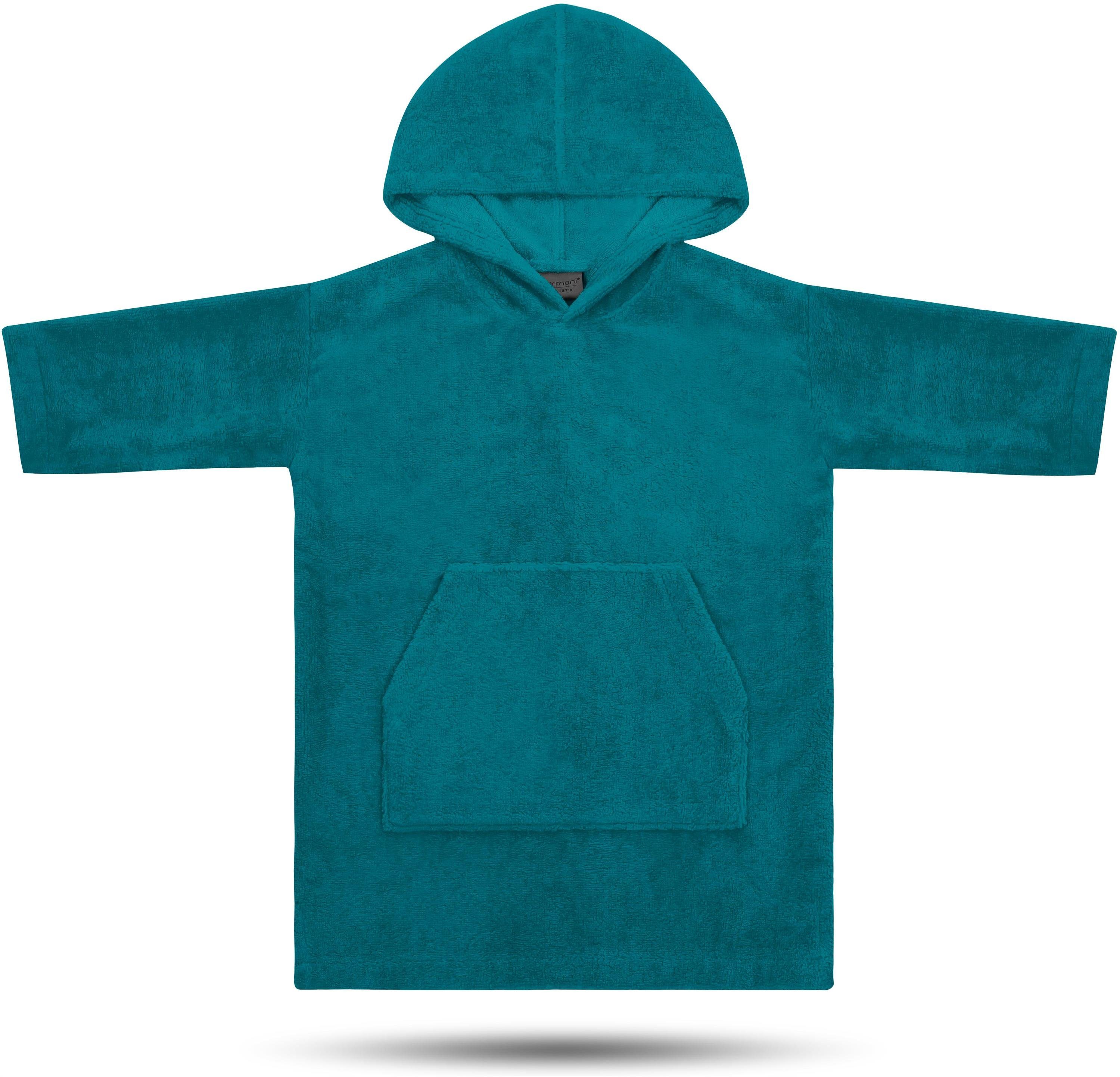 normani Badeponcho Kinder langarm Poncho 2-5 Jahre Pichilemu, Baumwolle, Kapuze, Schlupf, Kinderponcho mit trocknender Baumwoll-Innenseite