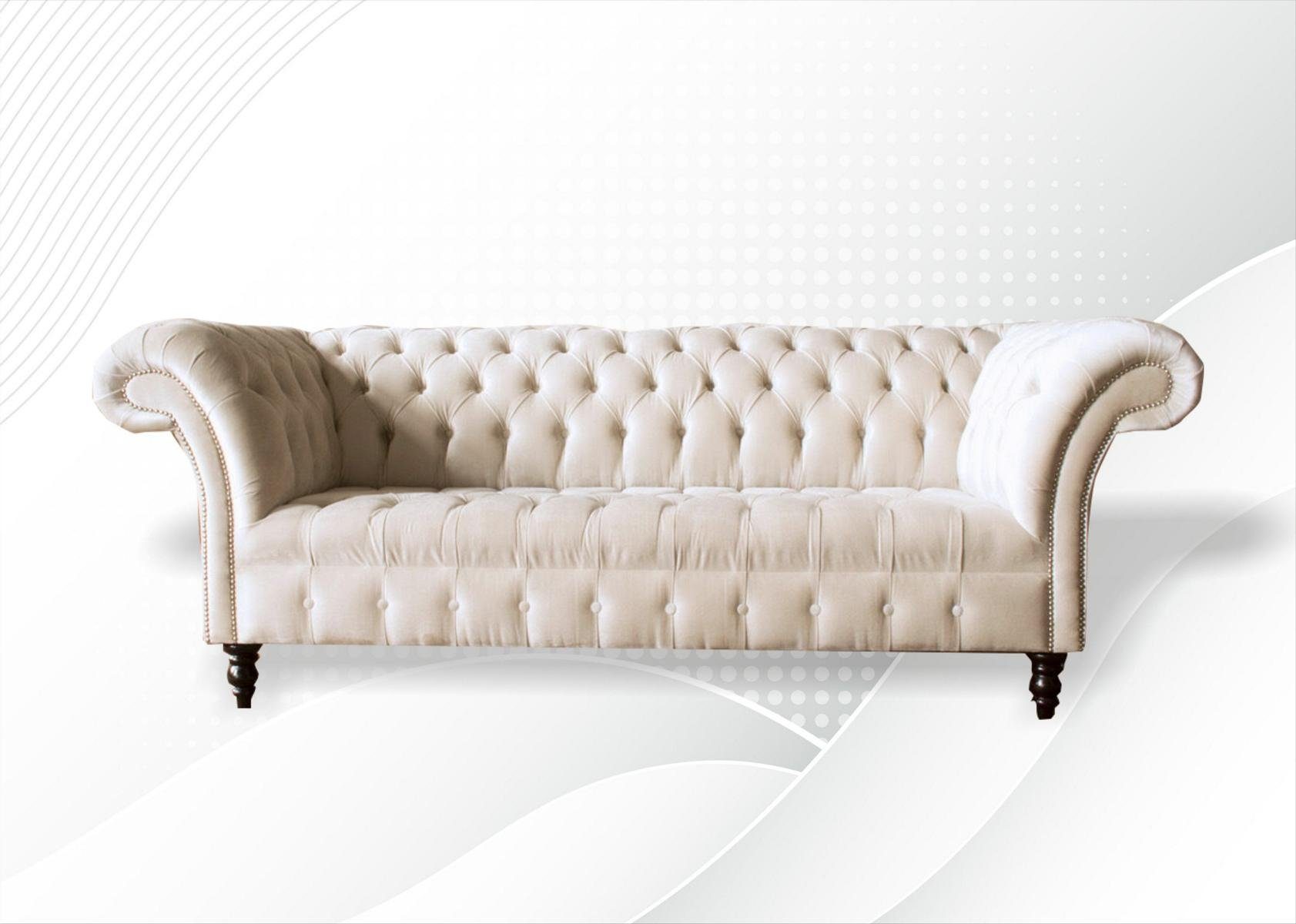 JVmoebel Chesterfield-Sofa, Chesterfield 3 Sitzer Sofa Design Sofa Couch 225 cm