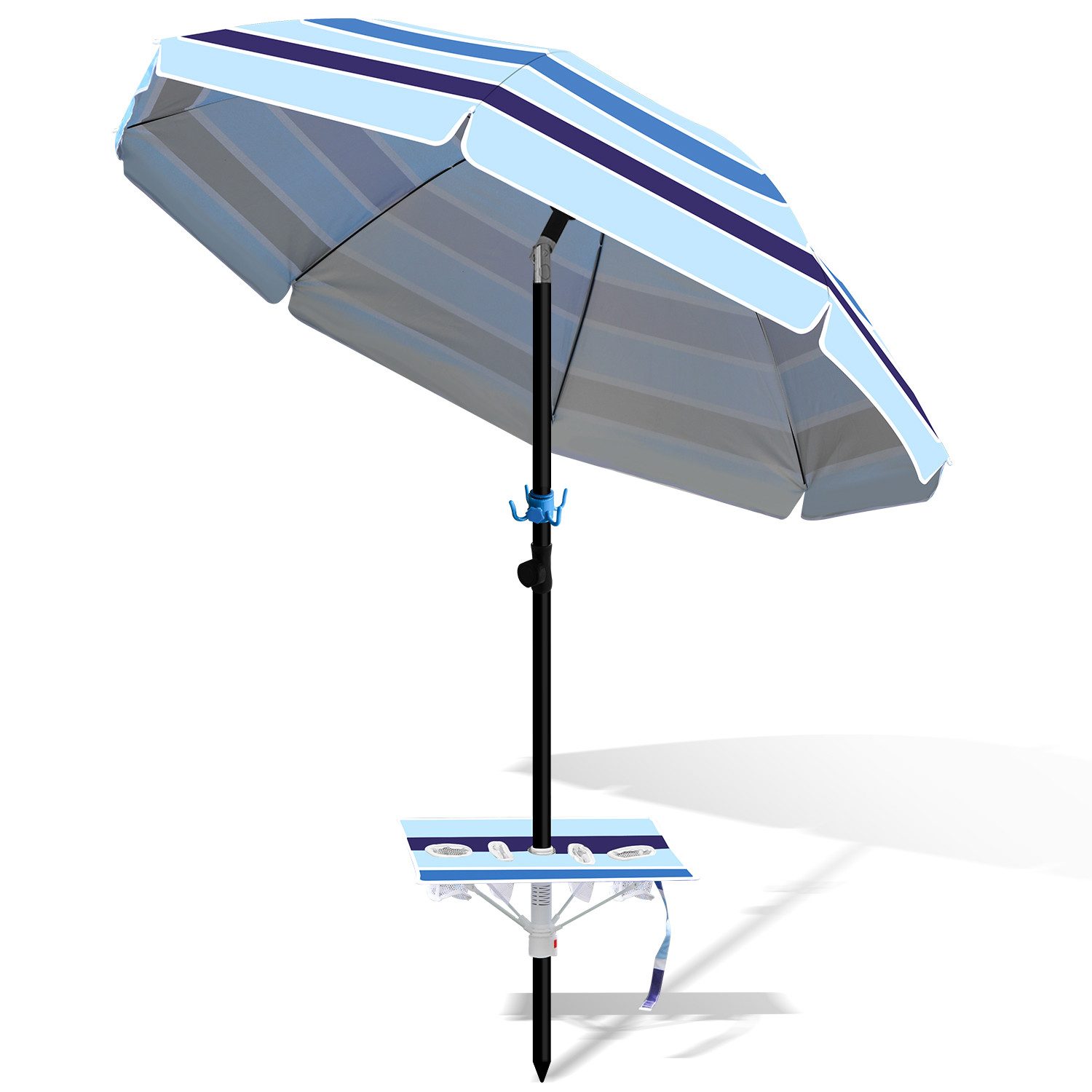 Sonnenschirm Strandschirm Gartenschirm Balkonschirm Rund 210cm Sonnenschirme
