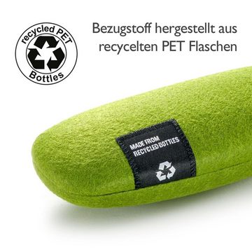 FEFI Brillenetui Hardcase mit Filzbezug aus recycelten PET-Flaschen, Set aus 1 Etui + hochwertigem Mikrofasertuch