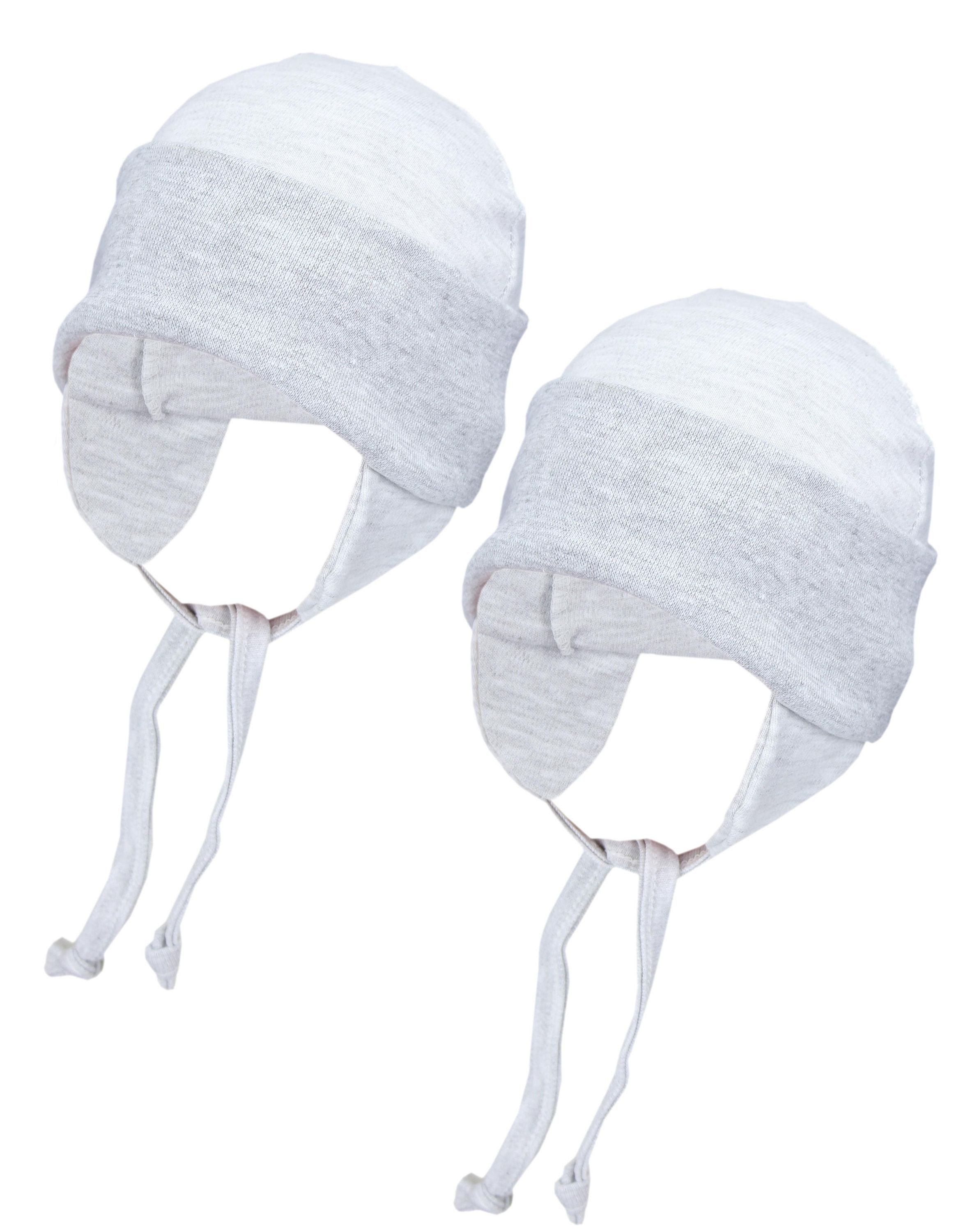 TupTam Erstlingsmütze TupTam Baby Erstlingsmütze mit Ohrenklappen 2er Pack