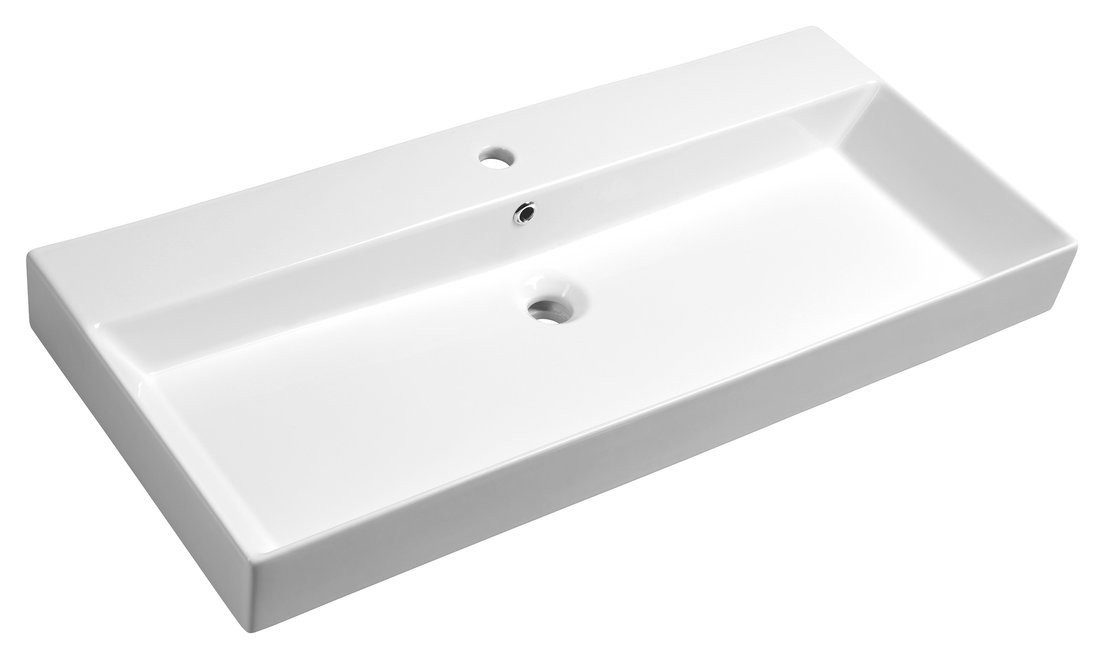 Sapho Waschtisch KARE 100 Keramik-Waschtisch 98x46cm, weiß, Sapho-17100