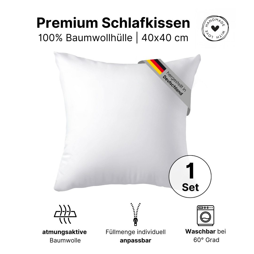 LIVINA HOME Schlafkissen Premium Kopfkissen, Kissen, Bezug: 100% Baumwolle, günstig online kaufen