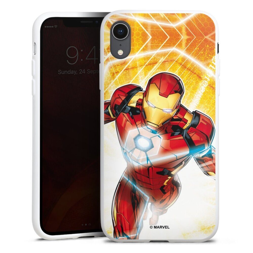 DeinDesign Handyhülle Iron Man on Fire, Apple iPhone Xr Silikon Hülle Bumper Case Handy Schutzhülle