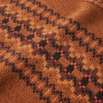 vidaXL Rundhalspullover Kinderpullover Gestrickt Cognac 140