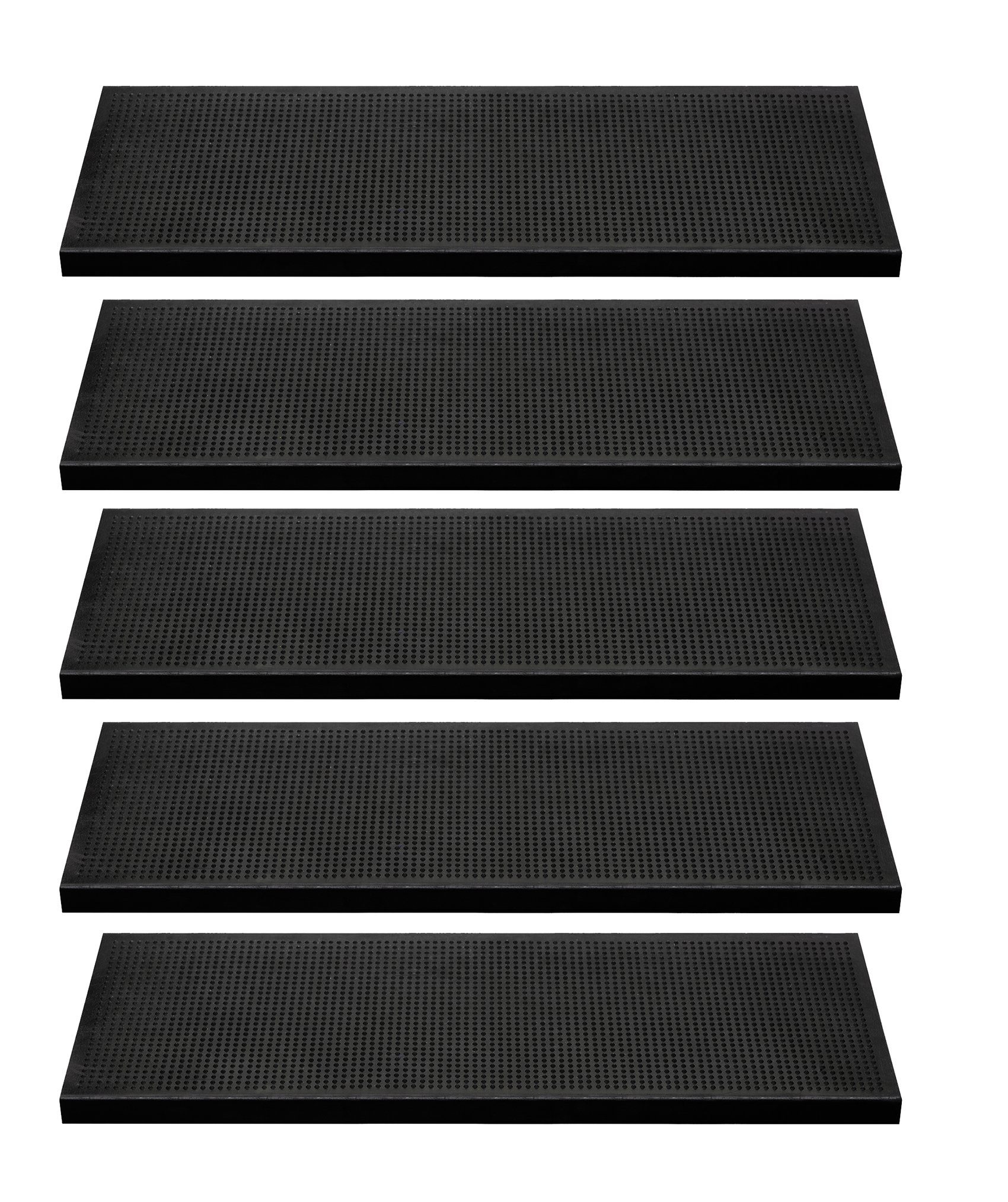 Stufenmatte Stufenmatten Set aus Gummi - 75x25cm - mit Winkelkante, BigDean, Höhe: 3 mm