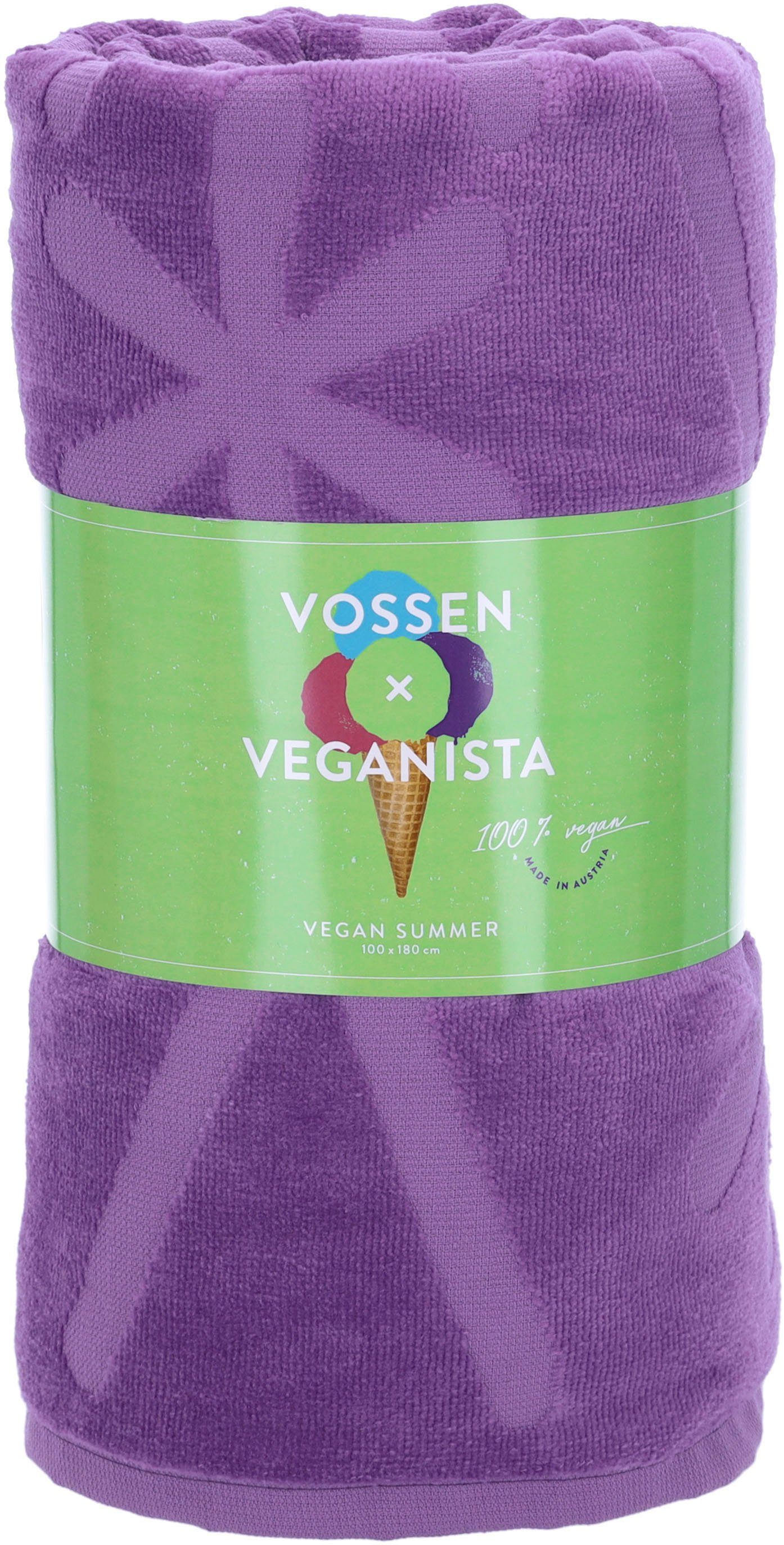 Velours summer, Strandtuch vegan in (1-St), Hoch-Tief the kiss Vossen Optik cookie