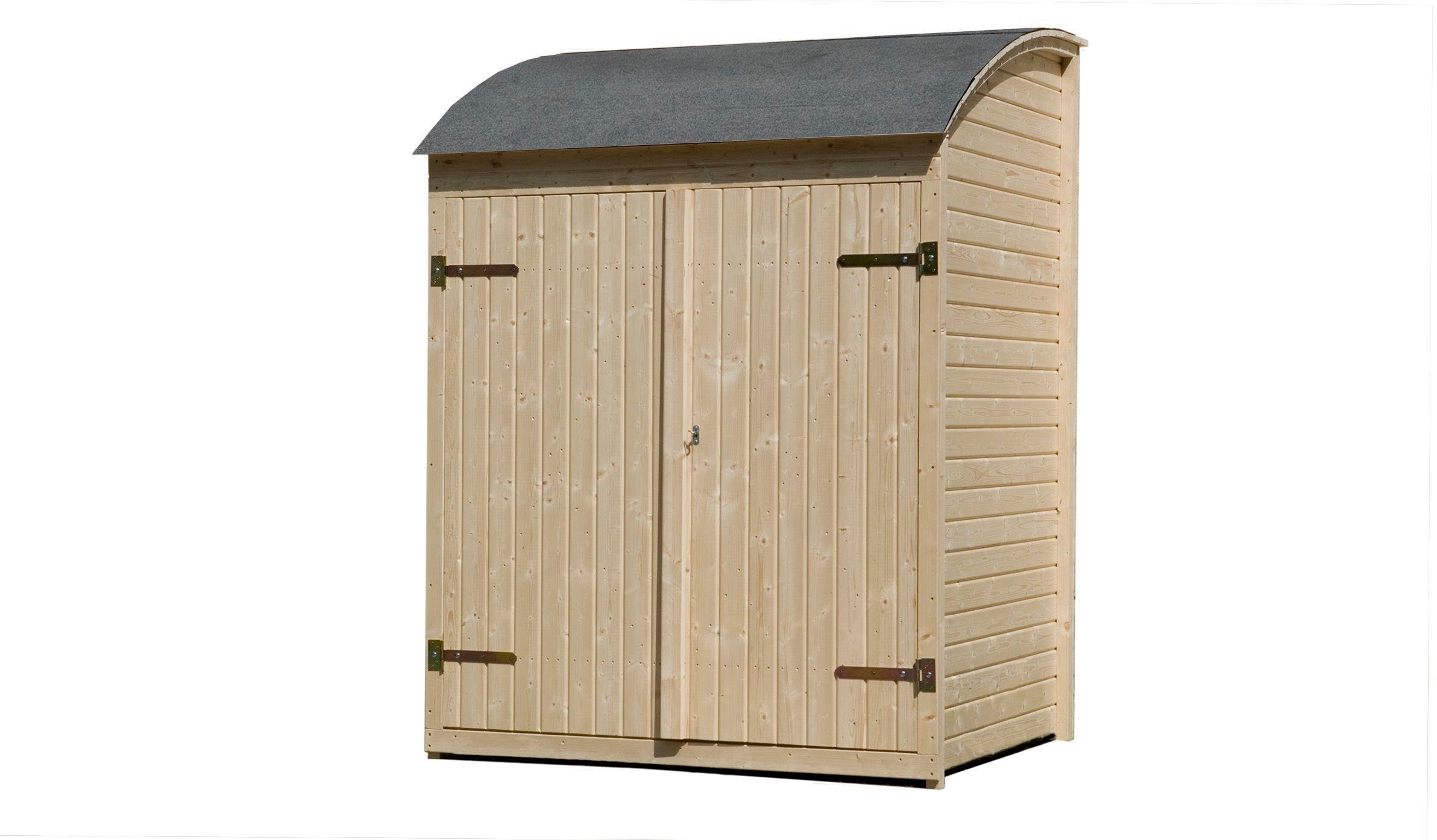 weka Aufbewahrungsbox Fahrrad- und Mehrzweckbox aus naturbelassenem Fichtenholz, 19 mm starke Wände, BxT: 160x134cm, Firsthöhe: 220cm