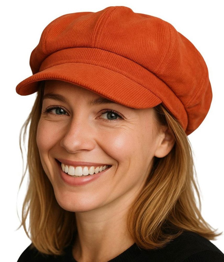 Cool4 Ballonmütze 4 Jahreszeiten Feincord Baker Boy Newsboy Cap