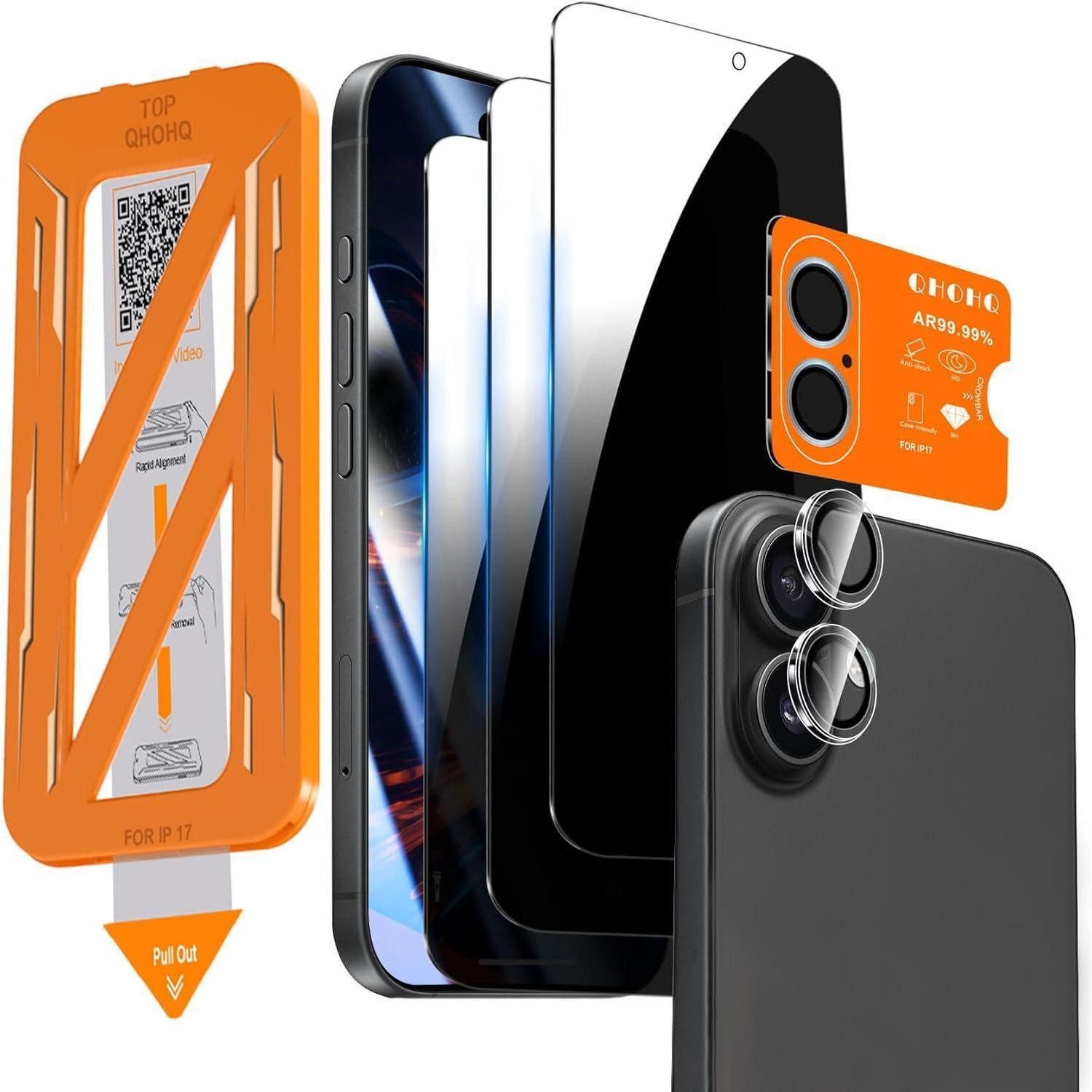 Displayschutzglas Sichtschutzfolie Panzerglas iPhone 17 Anti-Spähen iPhone 17 6.3 Zoll
