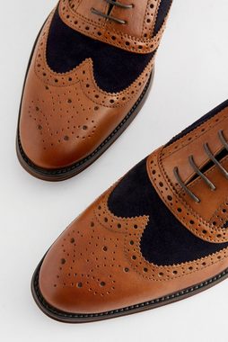 Next Brogues aus Leder mit Kontrasteinsatz Budapester (1-tlg)