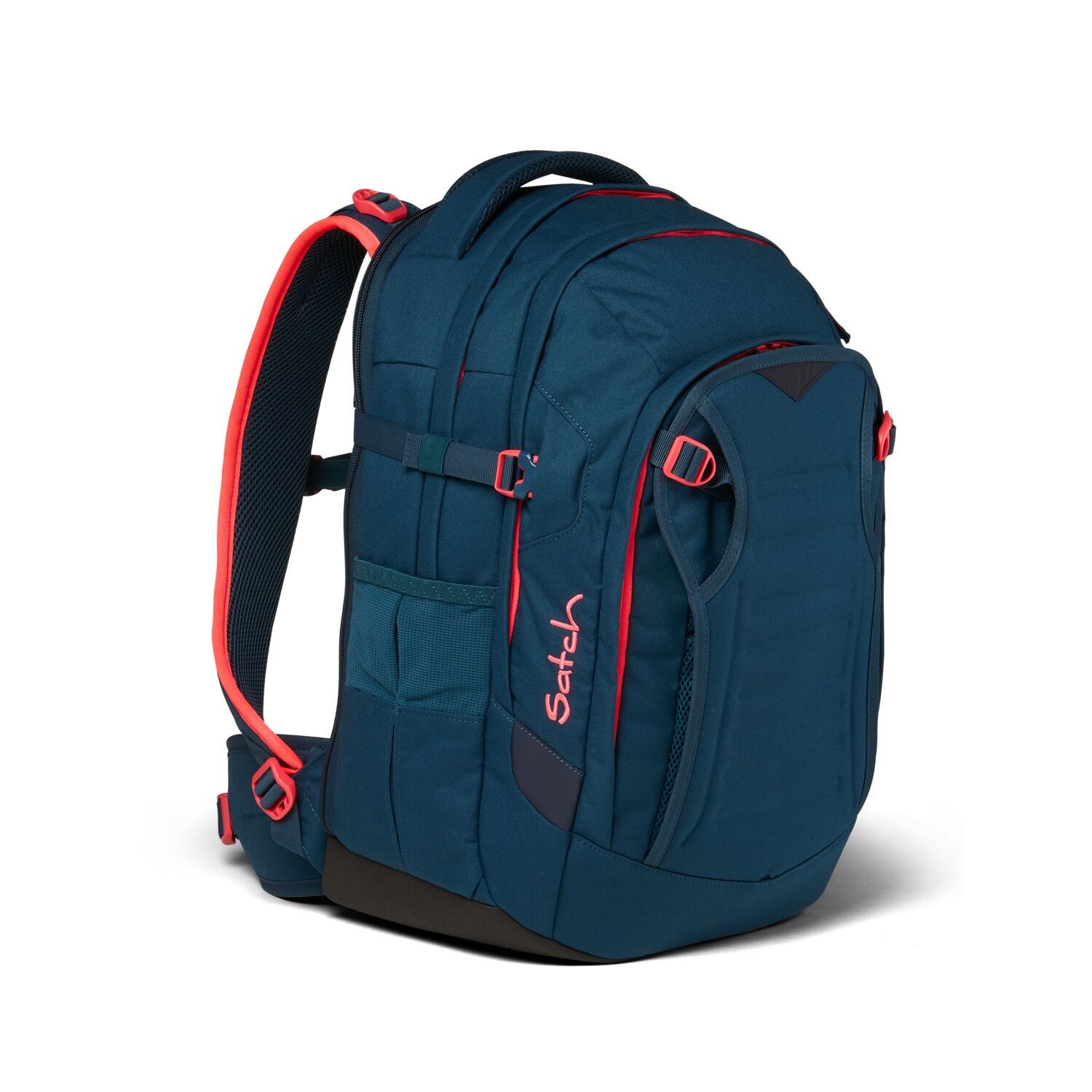 Satch Schulranzen Schulrucksack-Set MATCH Pink Phantom 2-teilig (2-teilig), Laptop-Fach, Your-Size-System, Schulranzen