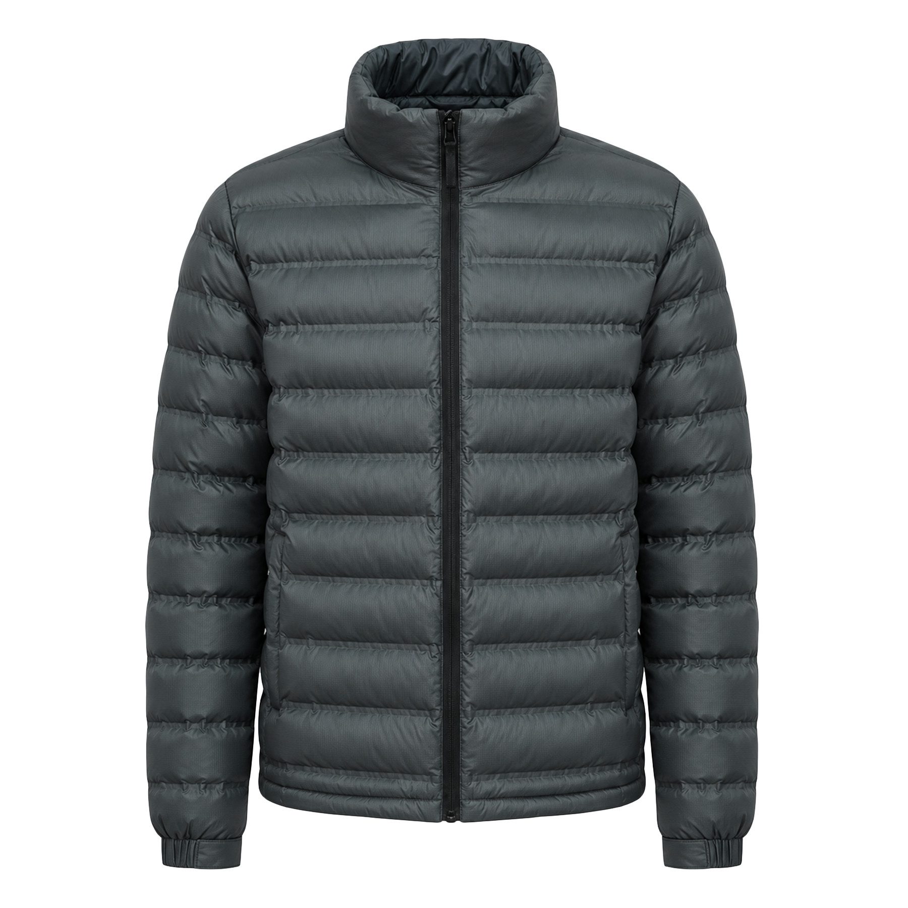 Allthemen Steppjacke Herren Steppjacke Regular Fit mit Stehkragen Winddicht Wattiert Wasserabweisendes Material ohne Kapuze Wintermantel