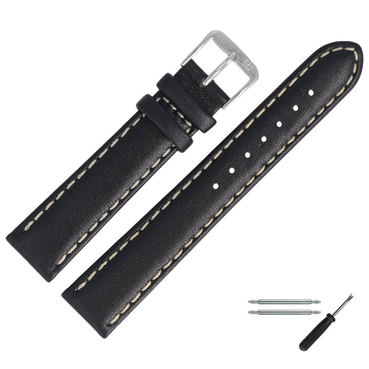 MARBURGER Uhrenarmband 20mm Leder günstig online kaufen