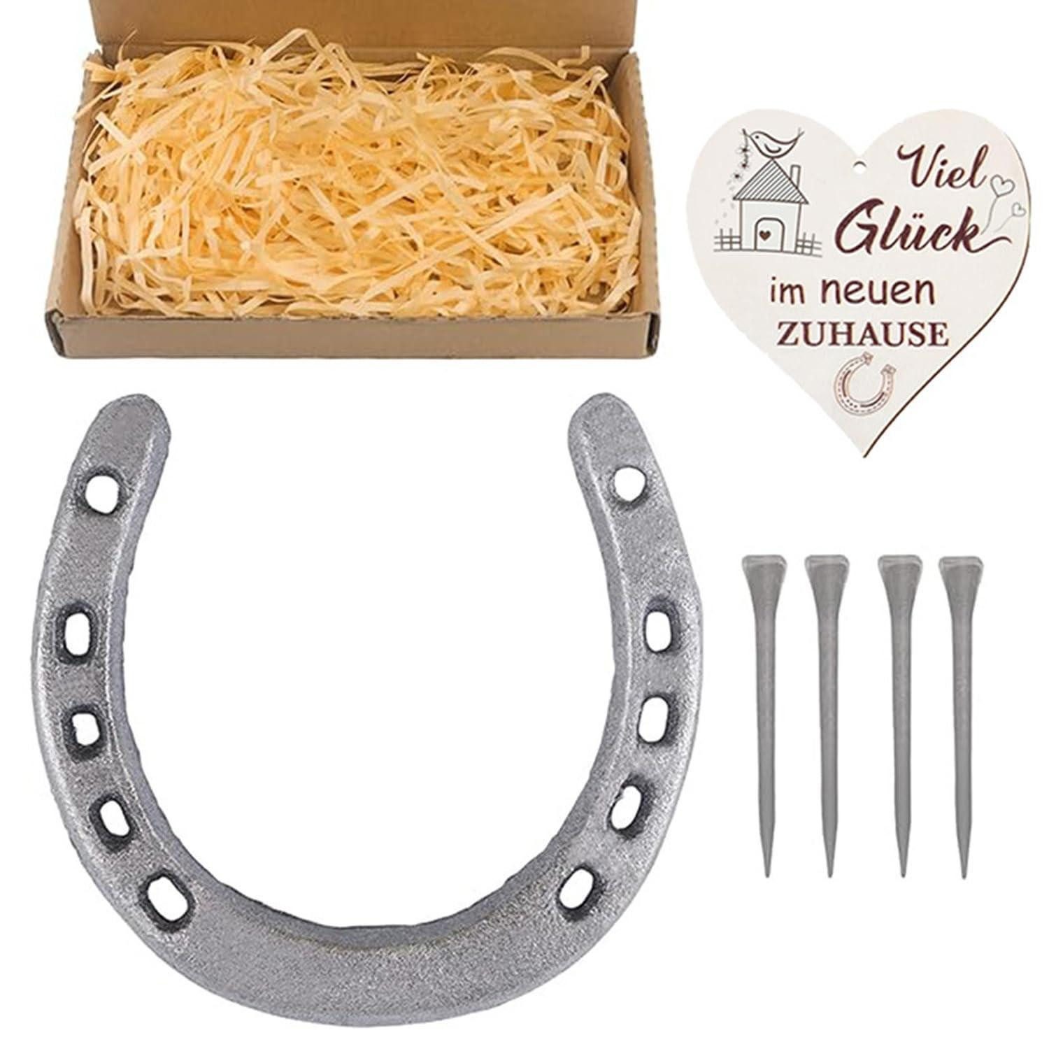 LuxusKollektion Geschenkbox Hufeisen Hochzeitsglück Set mit Herz & Nägeln