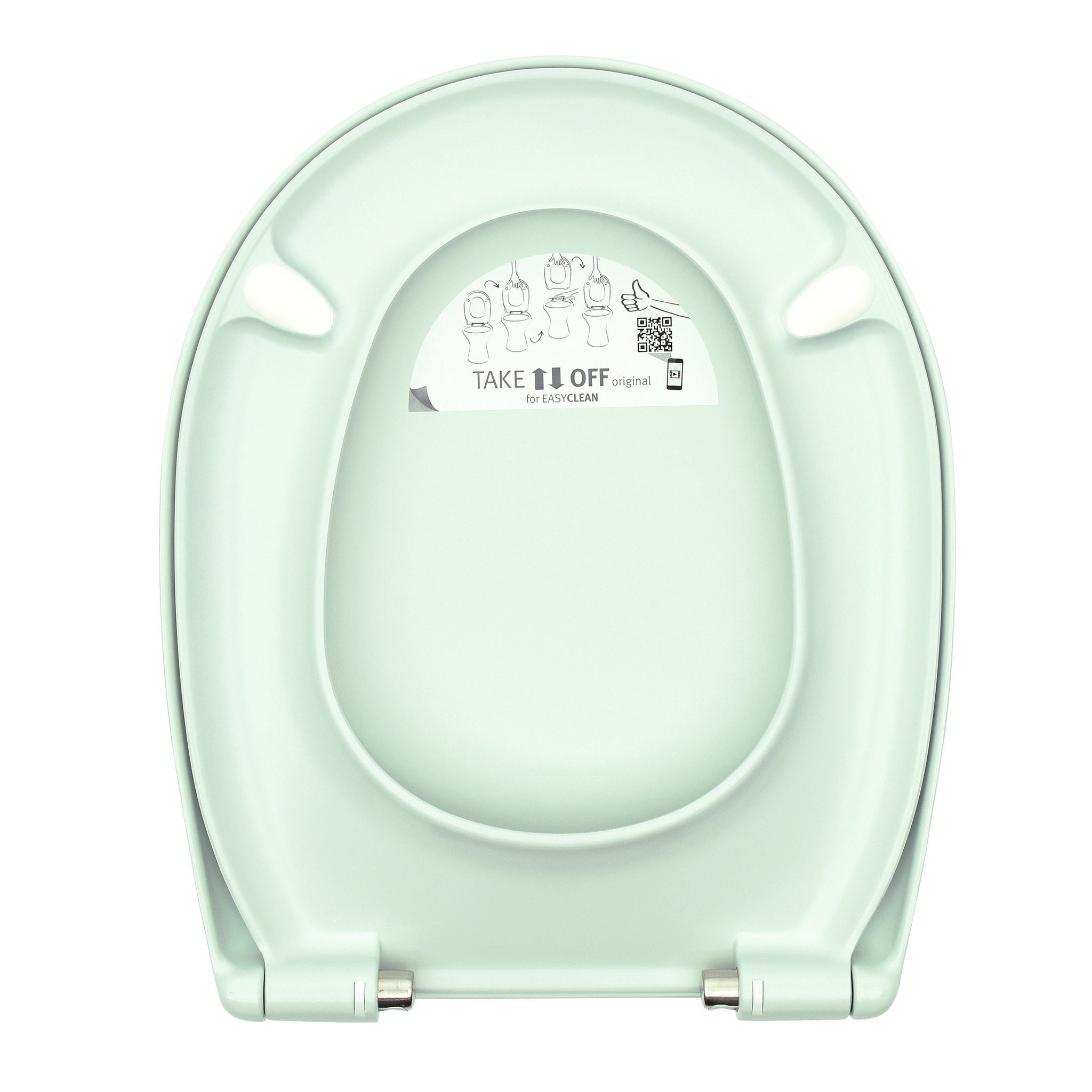 LUVETT WC-Sitz C100 mit Absenkautomatik, Duroplast Antibakteriell, Universelle O-Form (Komplett-Set, Inklusive 3 Befestigungsarten), mit Original SoftClose® Absenkautomatik, Duroplast