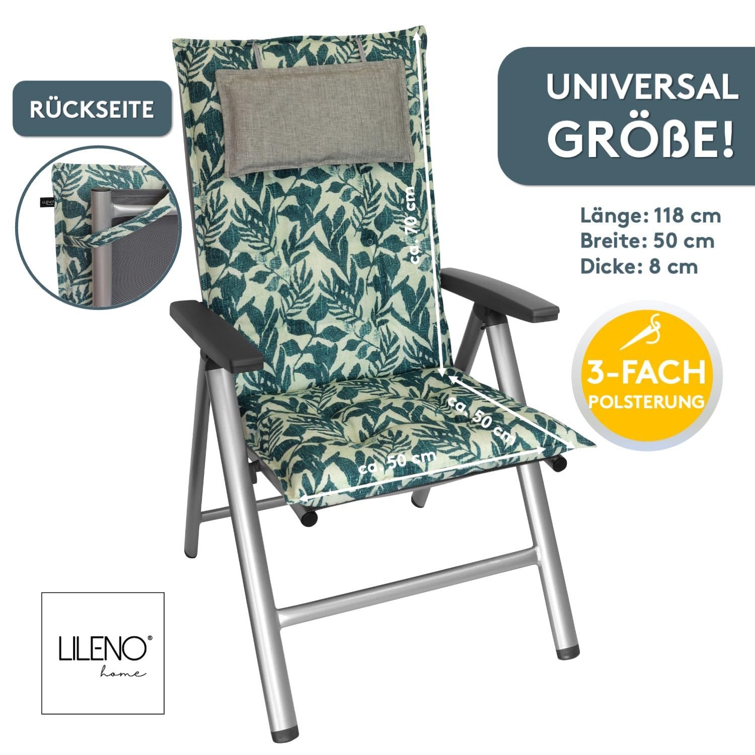 LILENO HOME Hochlehnerauflage Gartenstuhl Auflage, bequeme günstig online kaufen