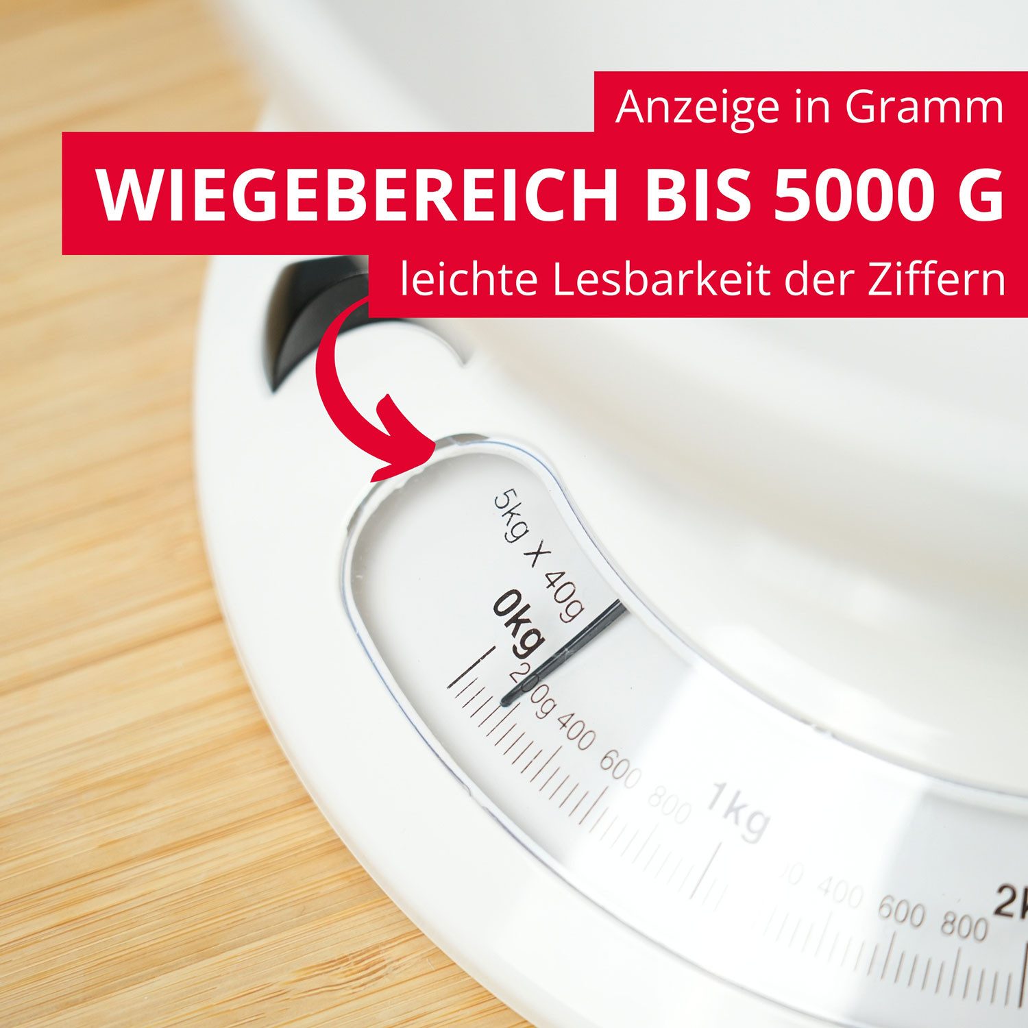 WESTMARK Küchenwaage mit Schüssel – Praktisches Set zum Abwiegen von Zutaten