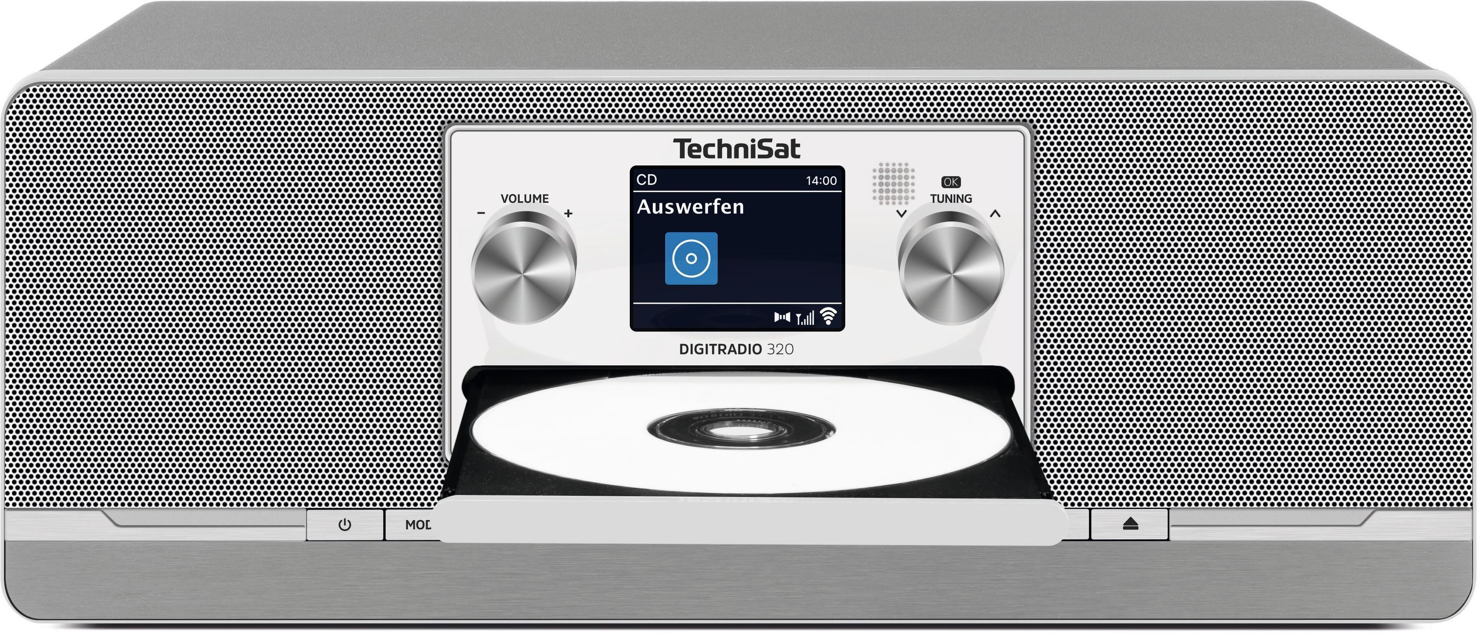 TechniSat DIGITRADIO 320 Digitalradio (DAB) (Digitalradio (DAB), FM-Tuner mit RDS, 10 W, CD-Player, Bluetooth 5, USB-Laden, Fernbedienung)