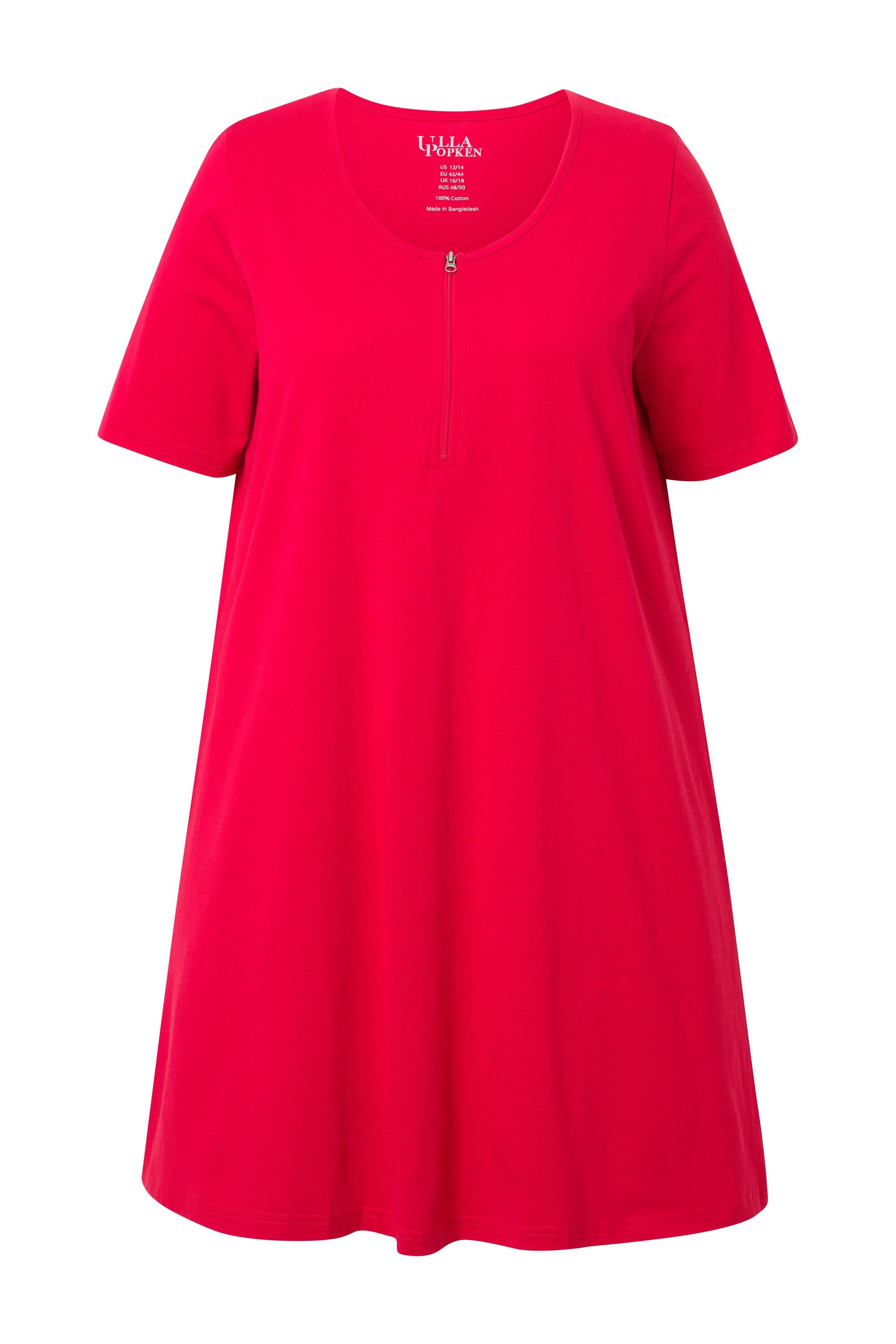 Ulla Popken Longshirt Longshirt Zipper A-Linie günstig online kaufen
