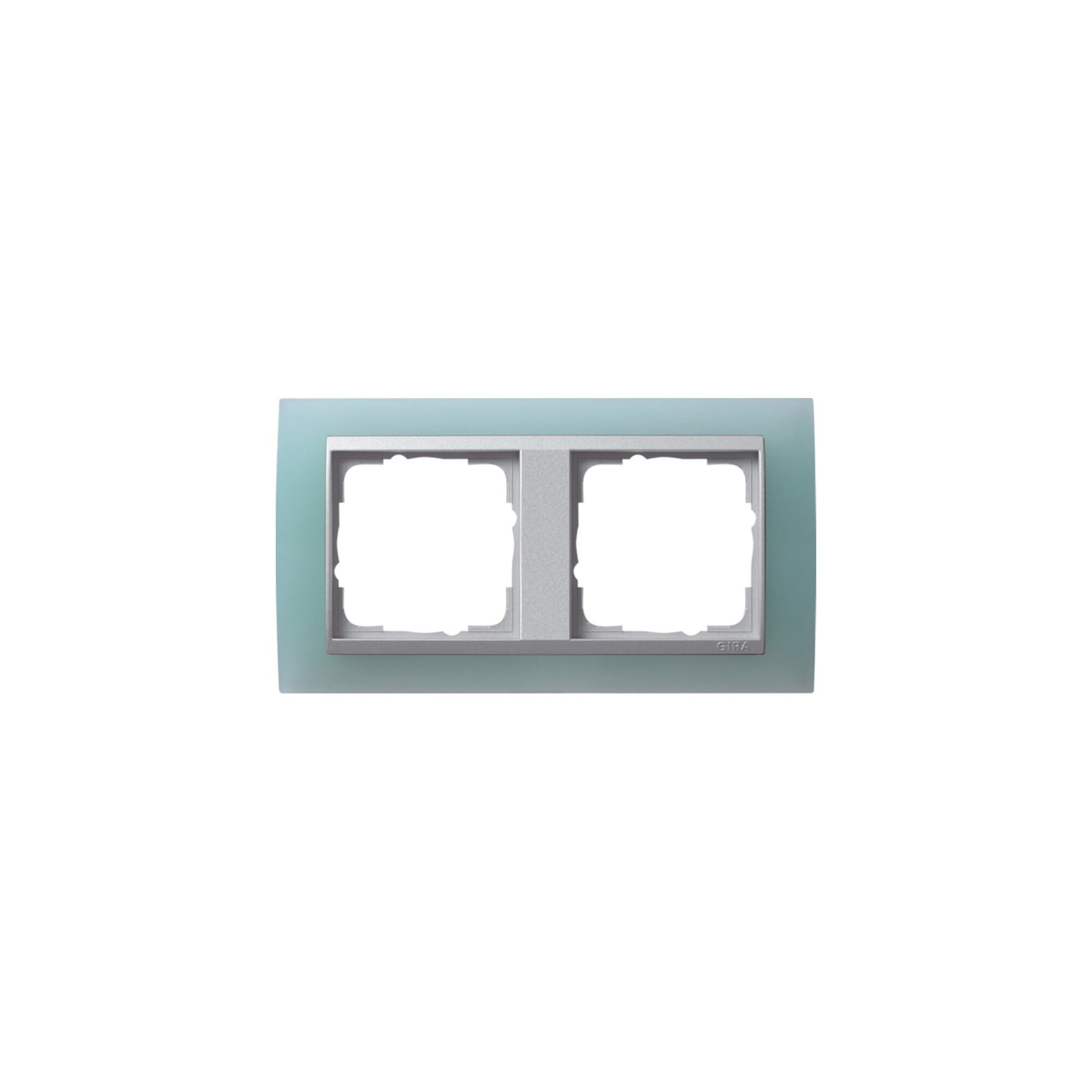 Abdeckrahmen Gira Abdeckrahmen 2f.opak mint m.alu.ZL, Event 021251