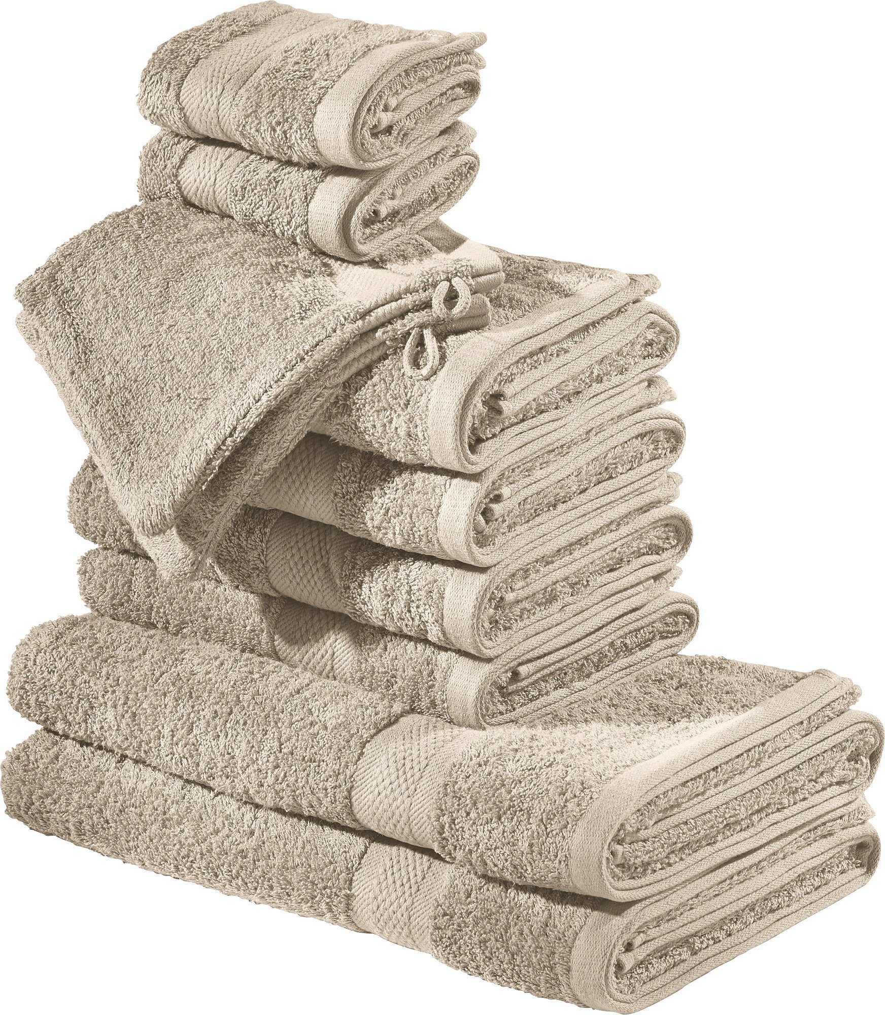 REDBEST Handtücher Frottier-Set "Chicago" 10-teilig, Frottier, Walk-Frottier Uni