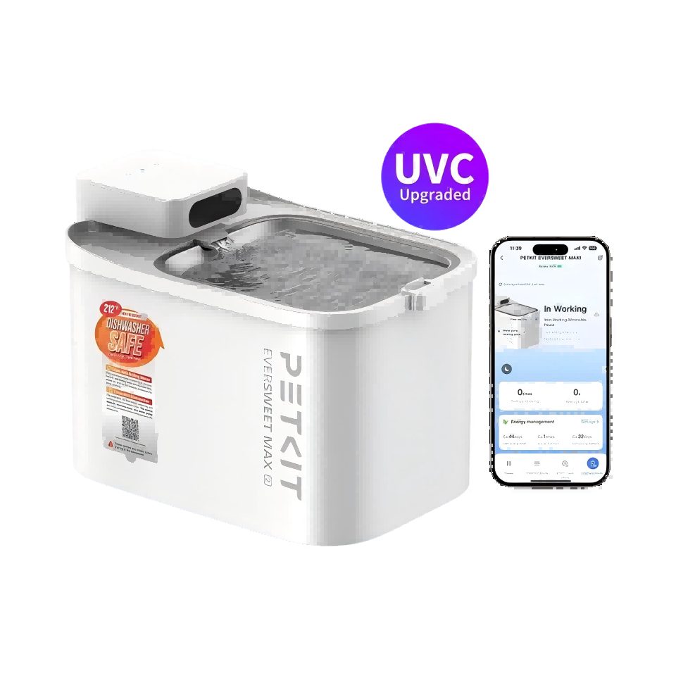 PETKIT Wasserspender PETKIT Eversweet Max 2 - 100 - UVC pump, smarter Trinkbrunnen mit UVC‑Pumpe, geräuscharm, spülmaschinenfest
