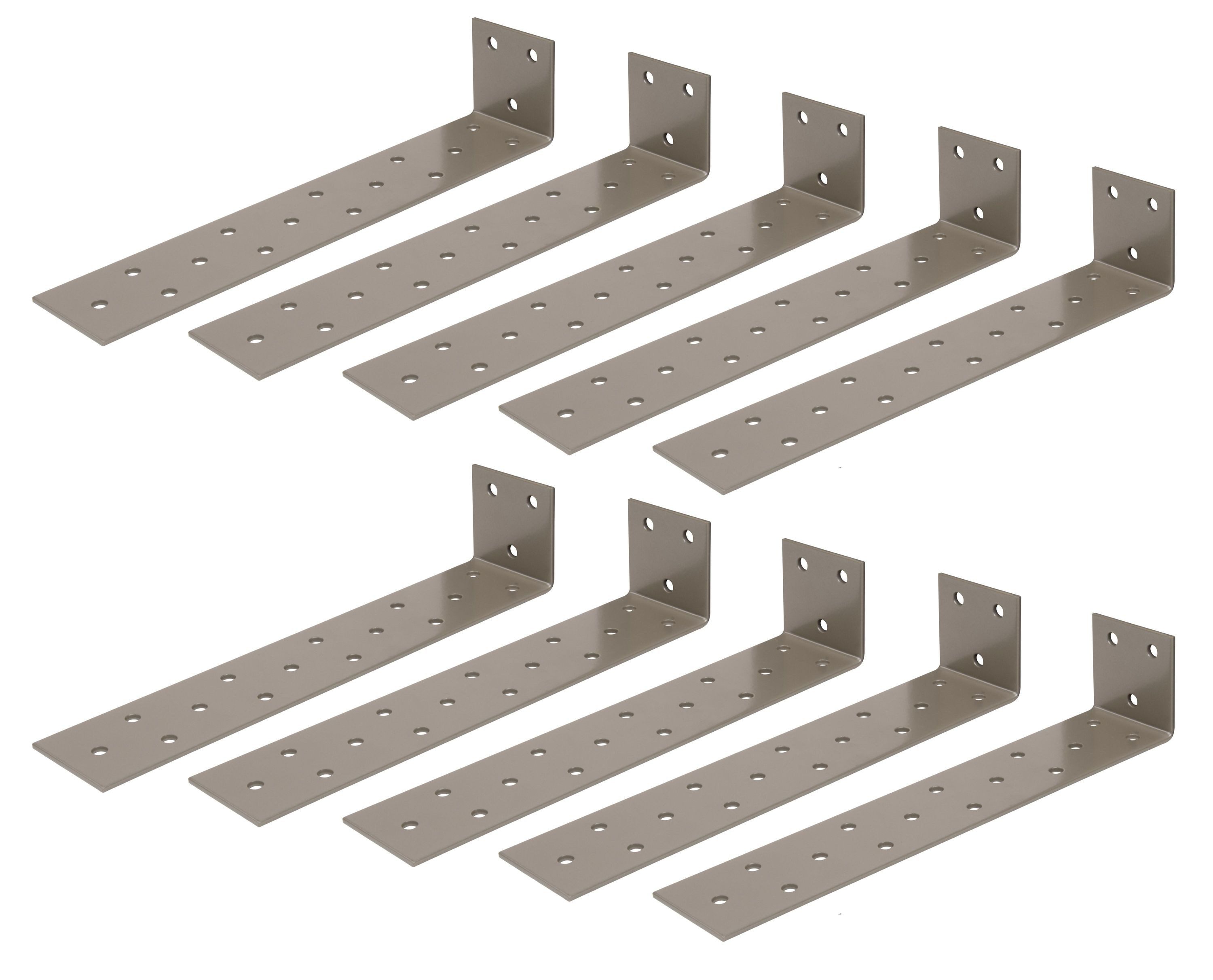 Alberts Winkelverbinder, 10x DURAVIS® Flachstahl-Betonanker Flachstahlanker Betonanker Stahlank