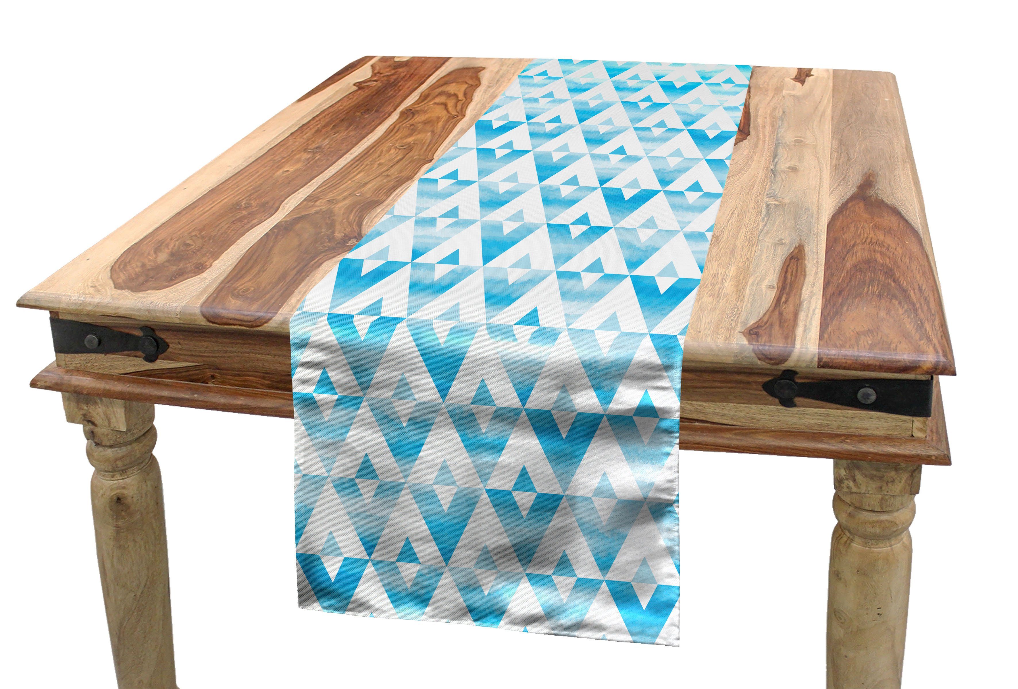 Abakuhaus Tischläufer Esszimmer Küche Rechteckiger Dekorativer Tischläufer, Modern Geometrische Form Dreieck