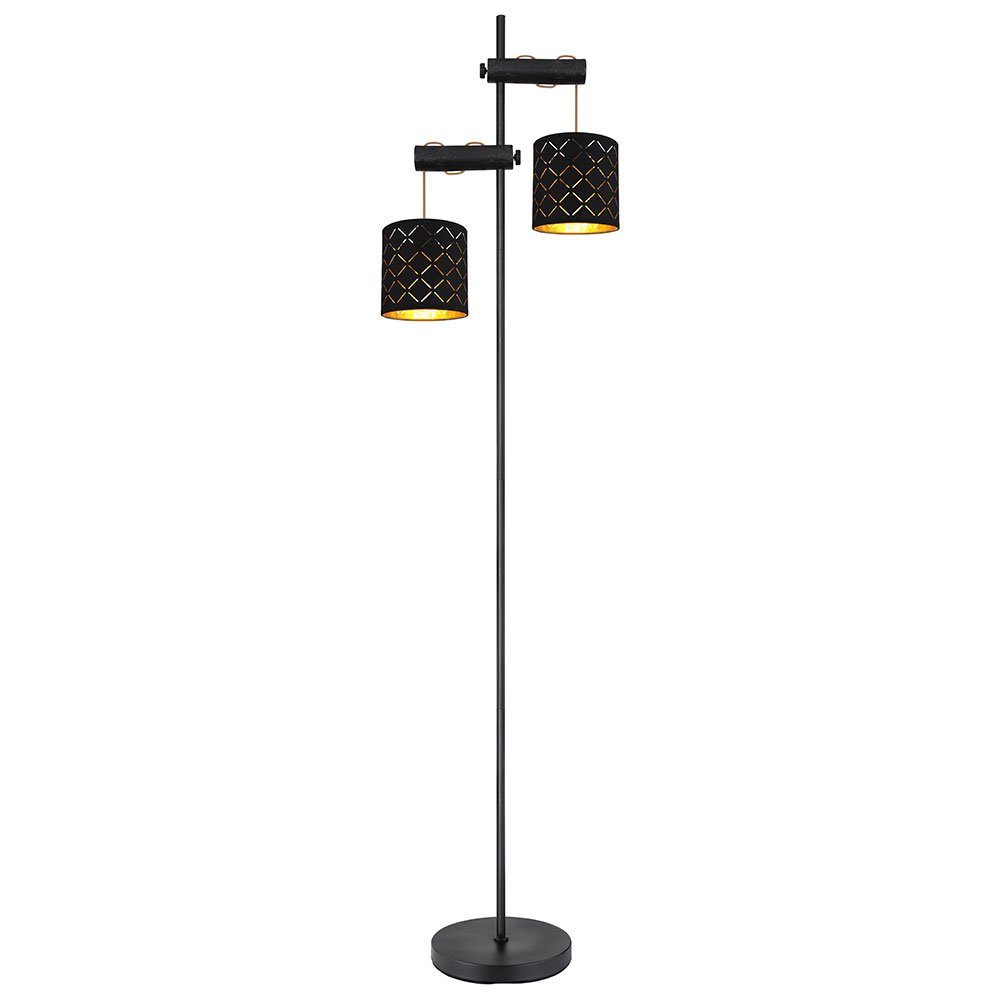 etc-shop Stehlampe, Leuchtmittel nicht Wohnzimmerleuchte verstellbar inklusive, Stehleuchte Standlampe 2-flammig Höhe