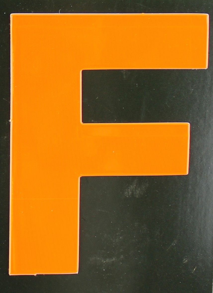 orange F F Klebebuchstabe Conacord Reflektierender Aco Hausnummer