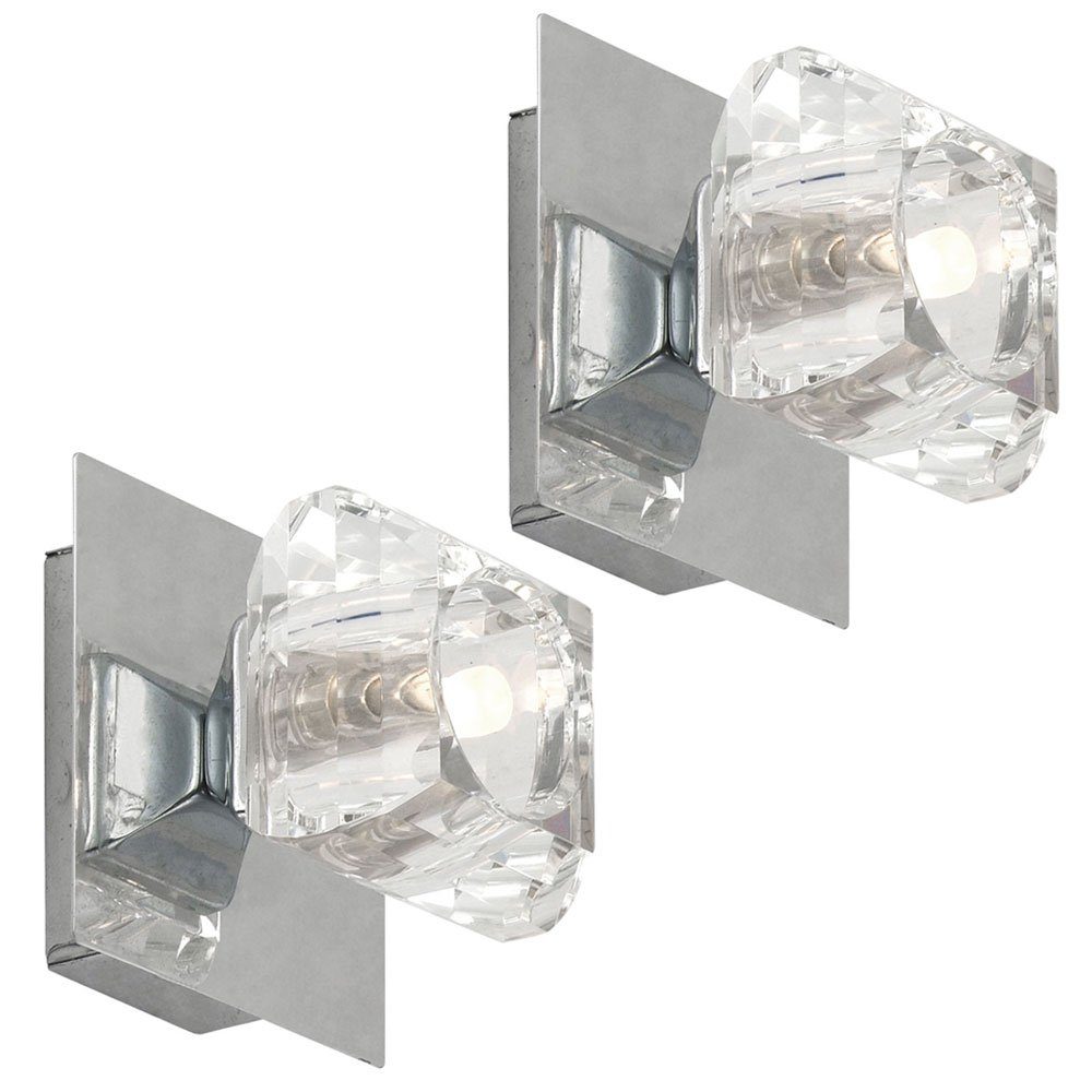 Wandspot LED Wandleuchte inklusive, nicht etc-shop Wandleuchte, Leuchtmittel Kristallglas Treppenhausleuchte Modern