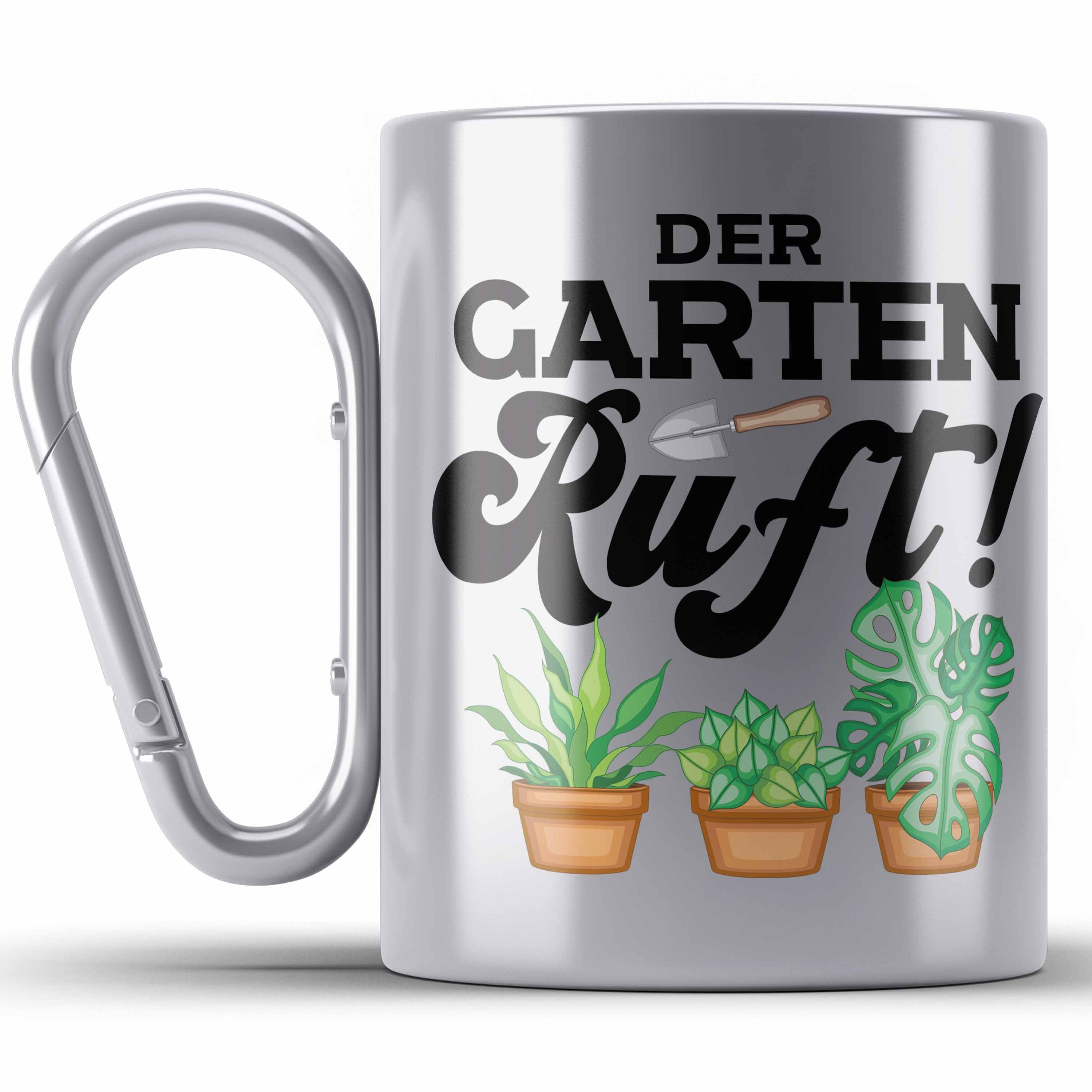 Ruft Silber Geschenk Tasse Der Thermotasse Edelstahl Grarten Oma Hobbygärtner Gärtner Opa Trendation