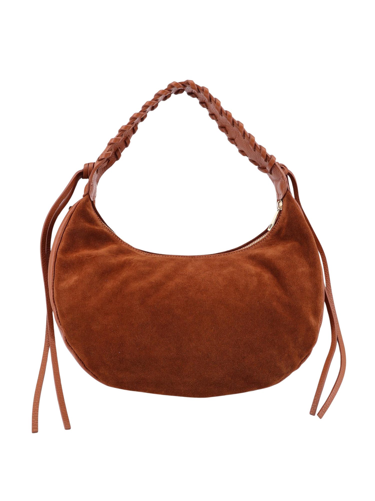 BRISE TASCHE Schultertasche Wildleder & Nappaleder Umhängetasche elegante Damen Ledertasche (Einzelartikel), Kombination aus Wildleder und Nappaleder