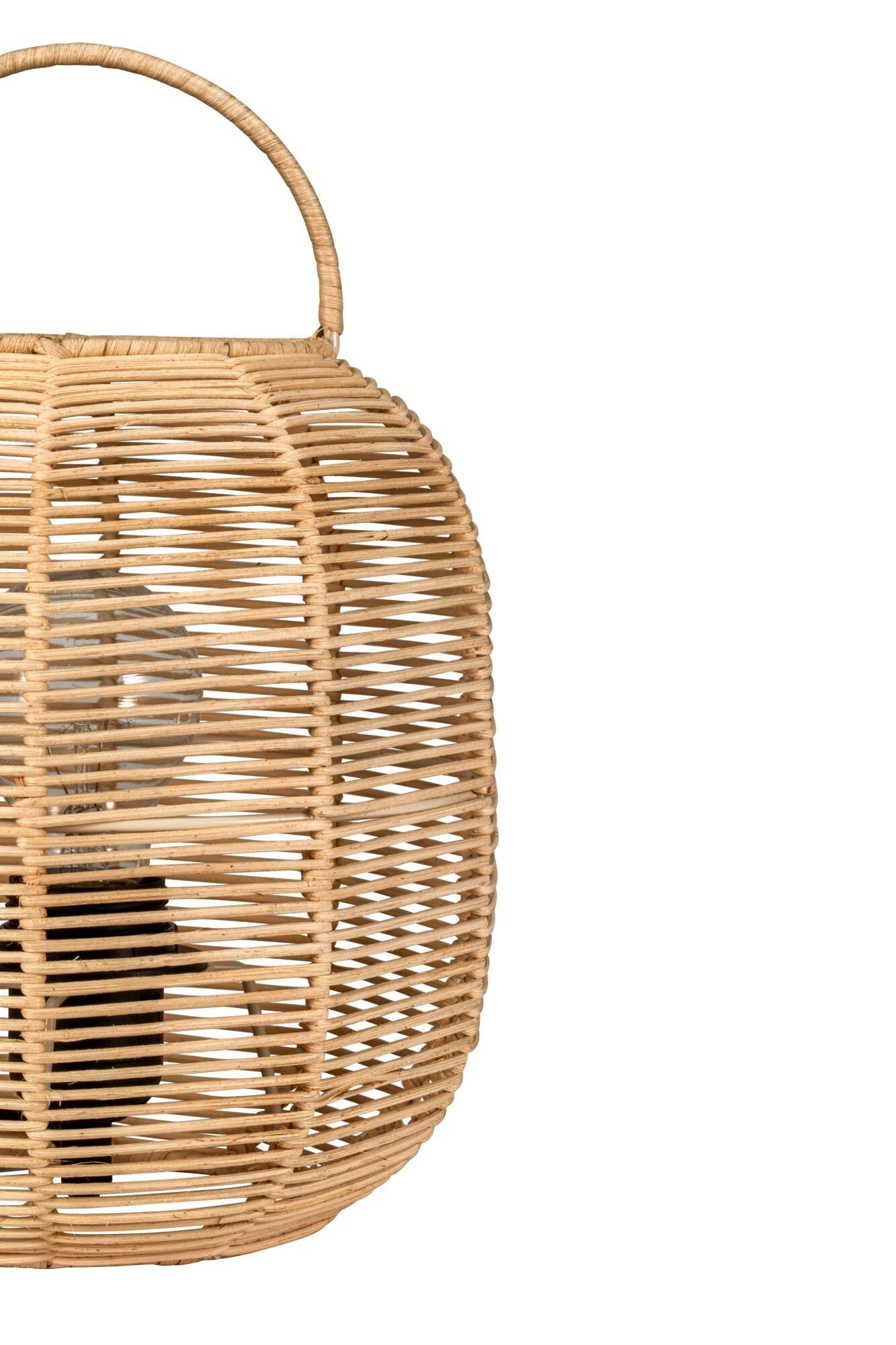 Pauleen Tischleuchte Boho Glow max20W Beige/Weiß 230V Metall/Rattan, ohne Leuchtmittel, E27