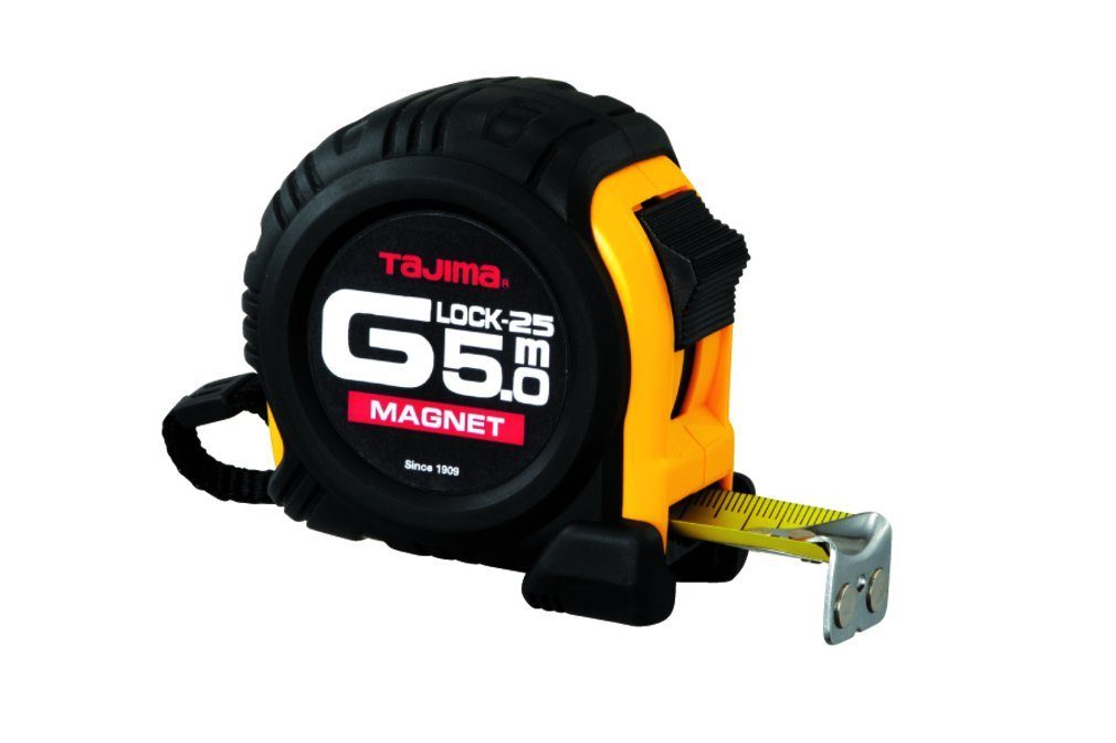 TAJ-28426 Bandmass G-LOCK Maßband TAJIMA mit Tajima Magnet, 5m/25mm