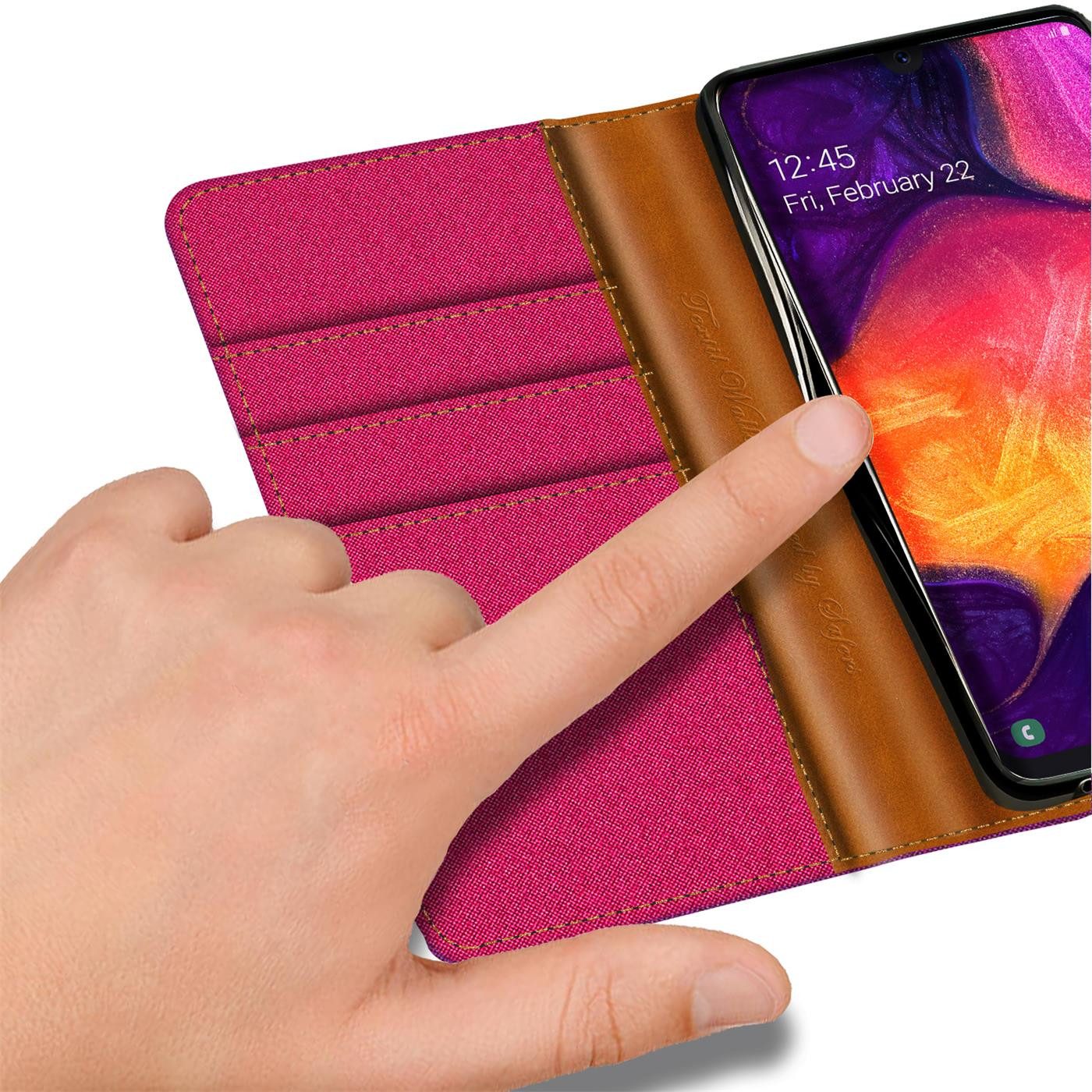 CoolGadget Handyhülle Flip Case Wallet Cover Book Tasche für Samsung Galaxy A50 / A30s 6,4 Zoll, Handy Tasche mit Kartenfach Book Schutzhülle