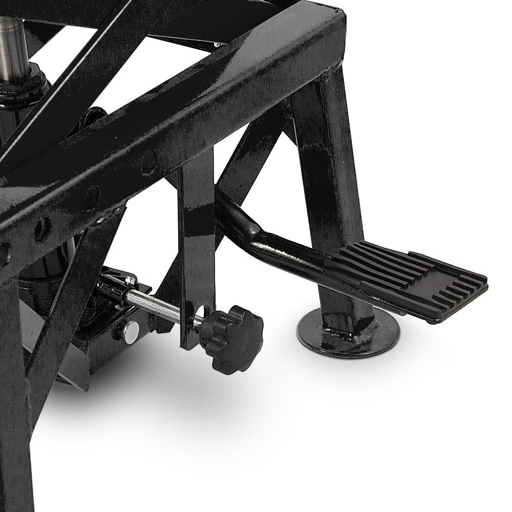 Bituxx Motorradheber Hebebühne hydraulisch 60/75/87cm bis 135kg Schwarz, max. Hubhöhe: 87 cm, 1-tlg., MS-19733 – Bild 5 von 5