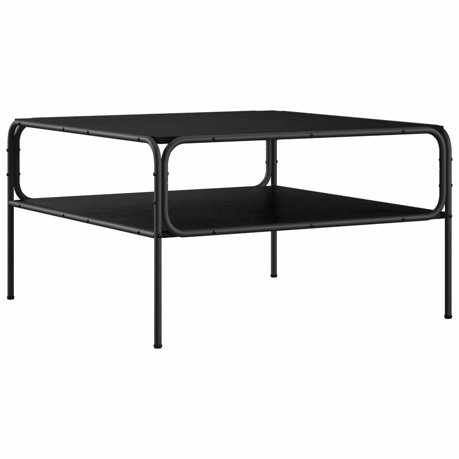 vidaXL Couchtisch 80 x 81 x 46 cm Beistelltisch Schwarz Eichen-Optik 100x50x46 cm